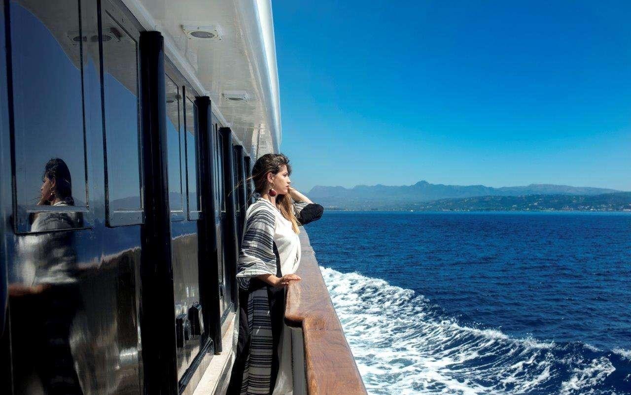a person on a boat aboard CARMEN FONTANA Yacht for Charter