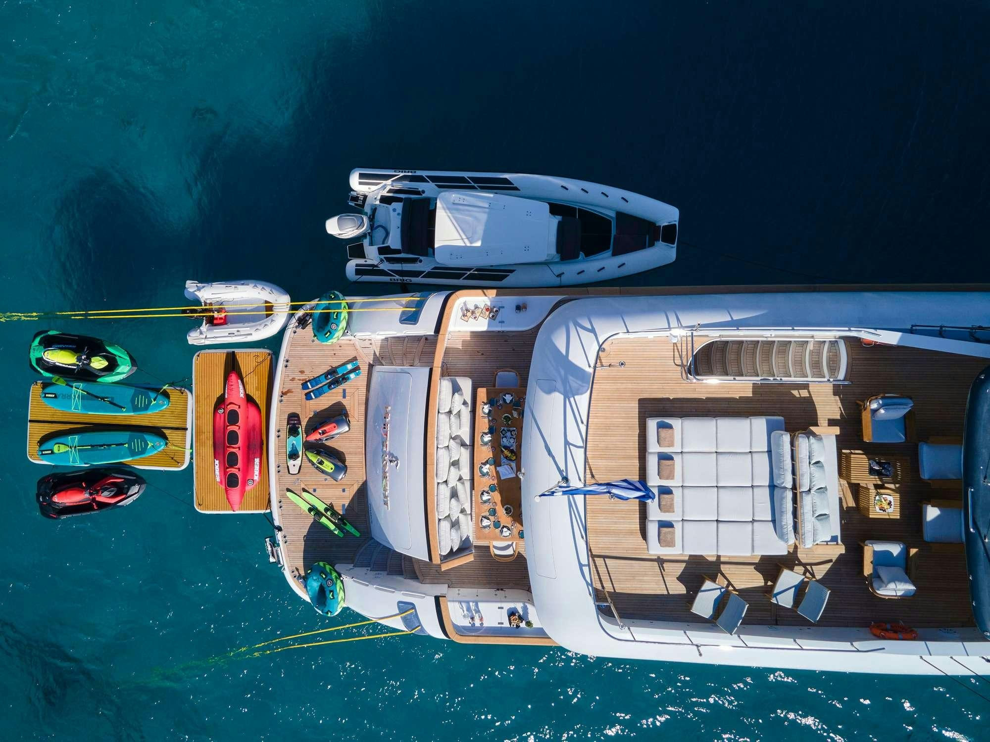 a boat on the water aboard WHITE KNIGHT Yacht for Charter