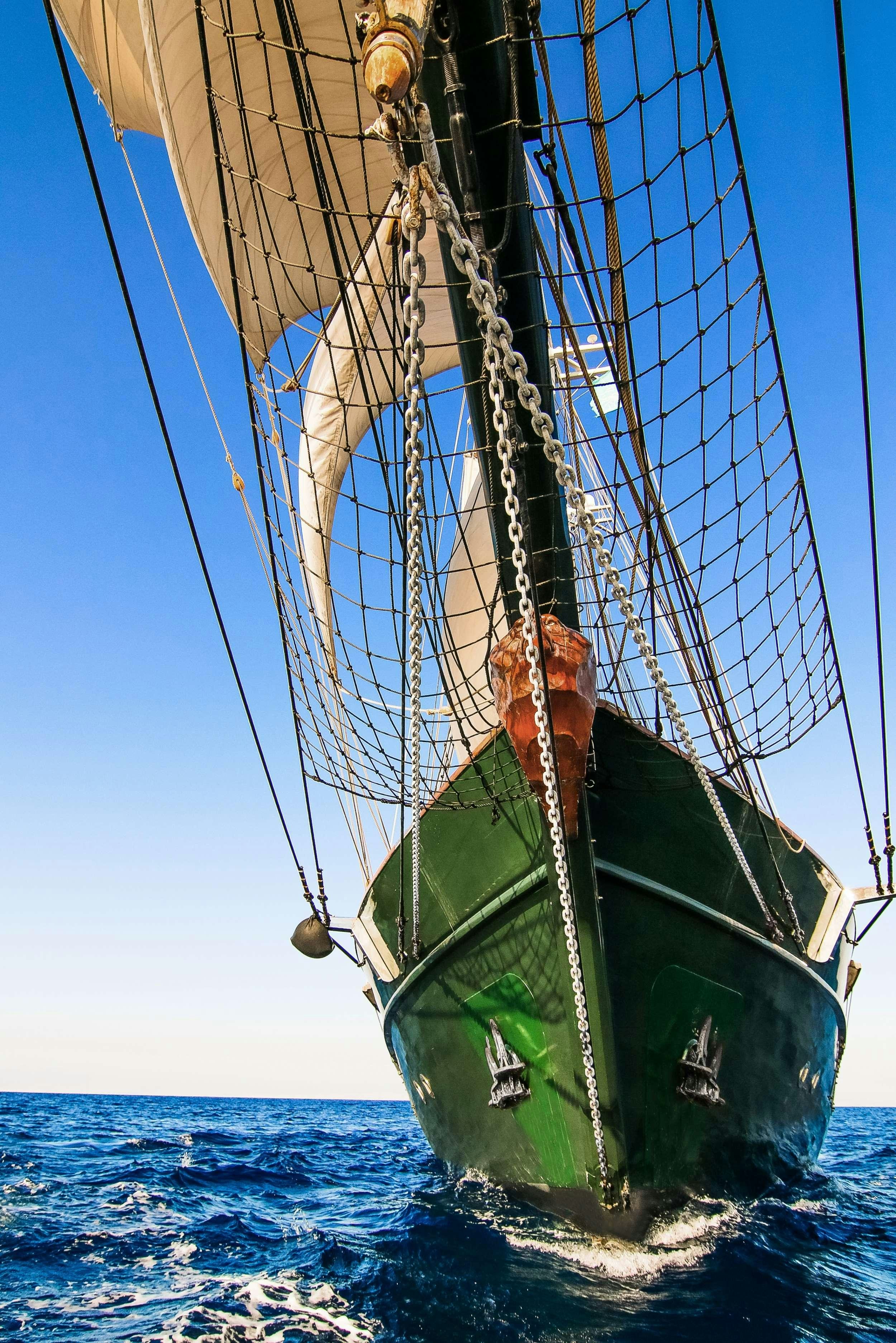 a sailboat on the water aboard ARKTOS Yacht for Charter