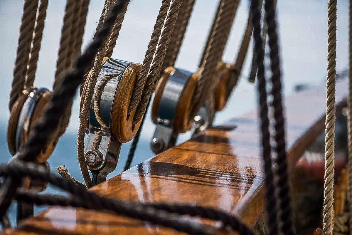 a close-up of a metal gate aboard ARKTOS Yacht for Charter
