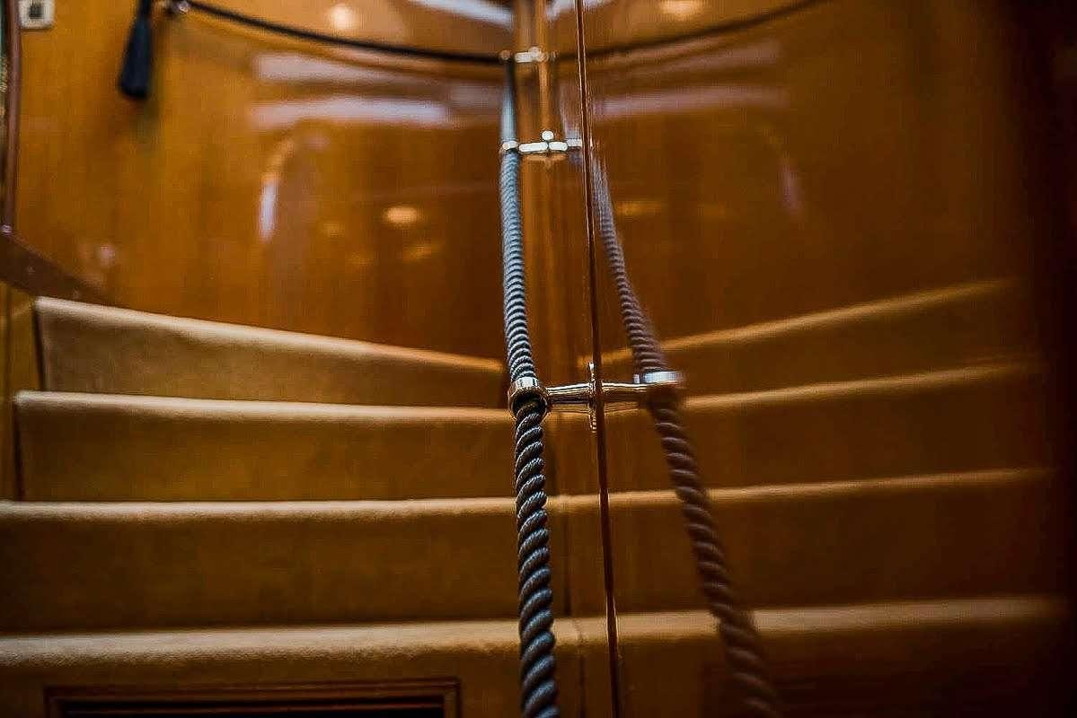 a close-up of a basketball hoop aboard ARKTOS Yacht for Charter