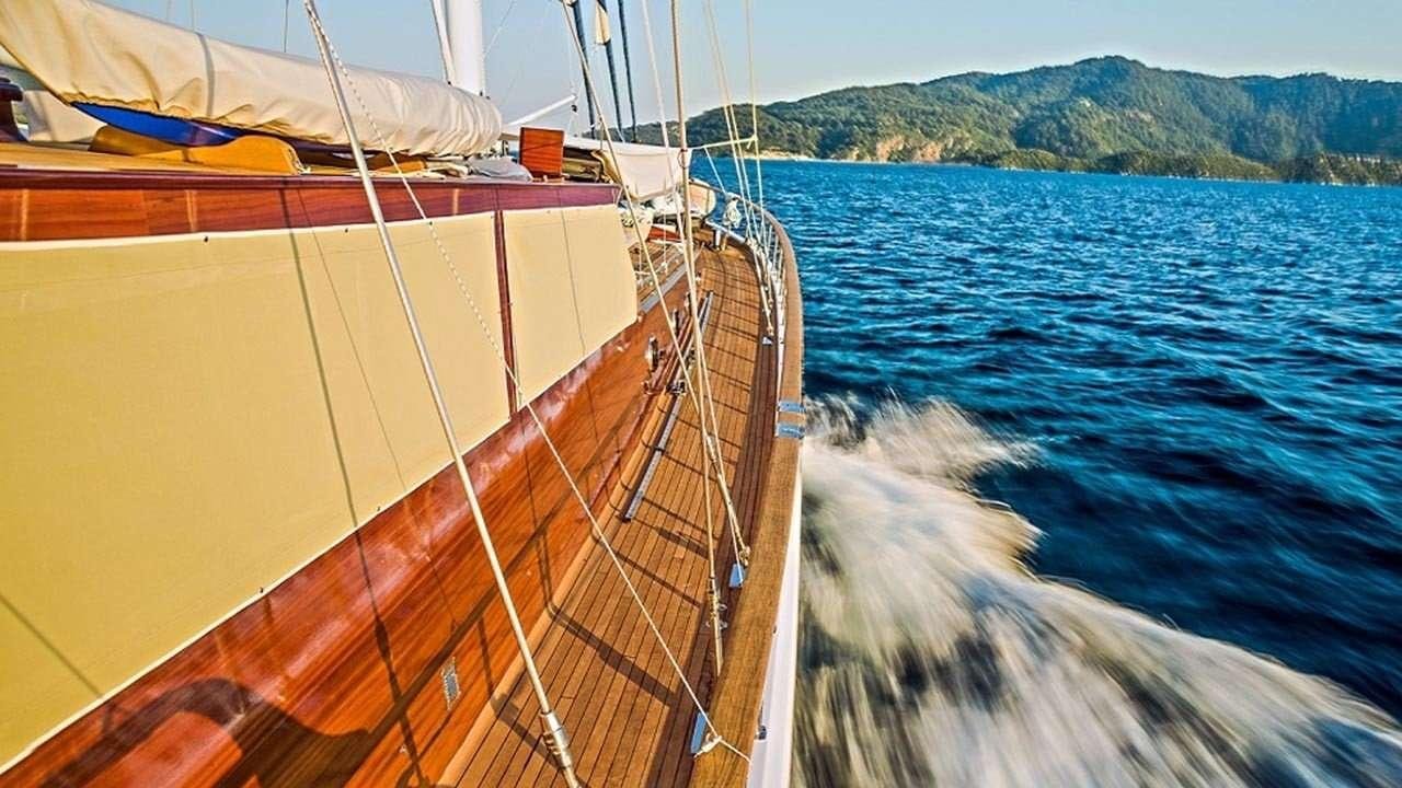 a boat on the water aboard WICKED FELINA Yacht for Charter