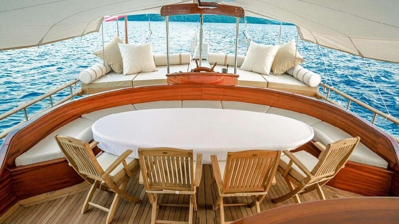 a boat on the water aboard WICKED FELINA Yacht for Charter