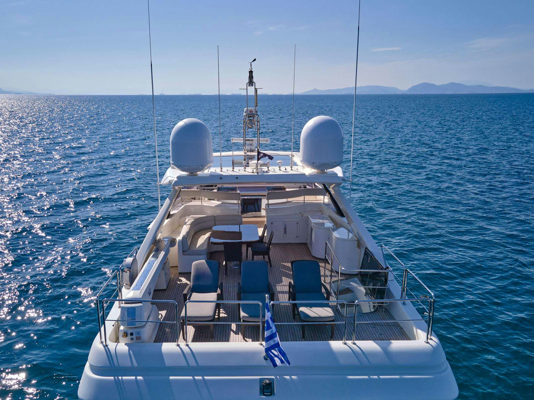 a boat on the water aboard SEVEN S Yacht for Charter