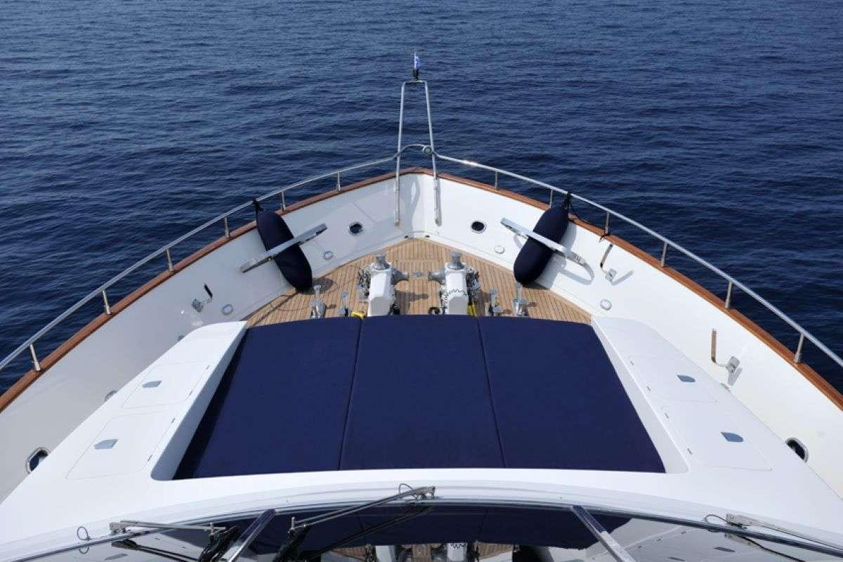 a boat on the water aboard BLU SKY Yacht for Charter