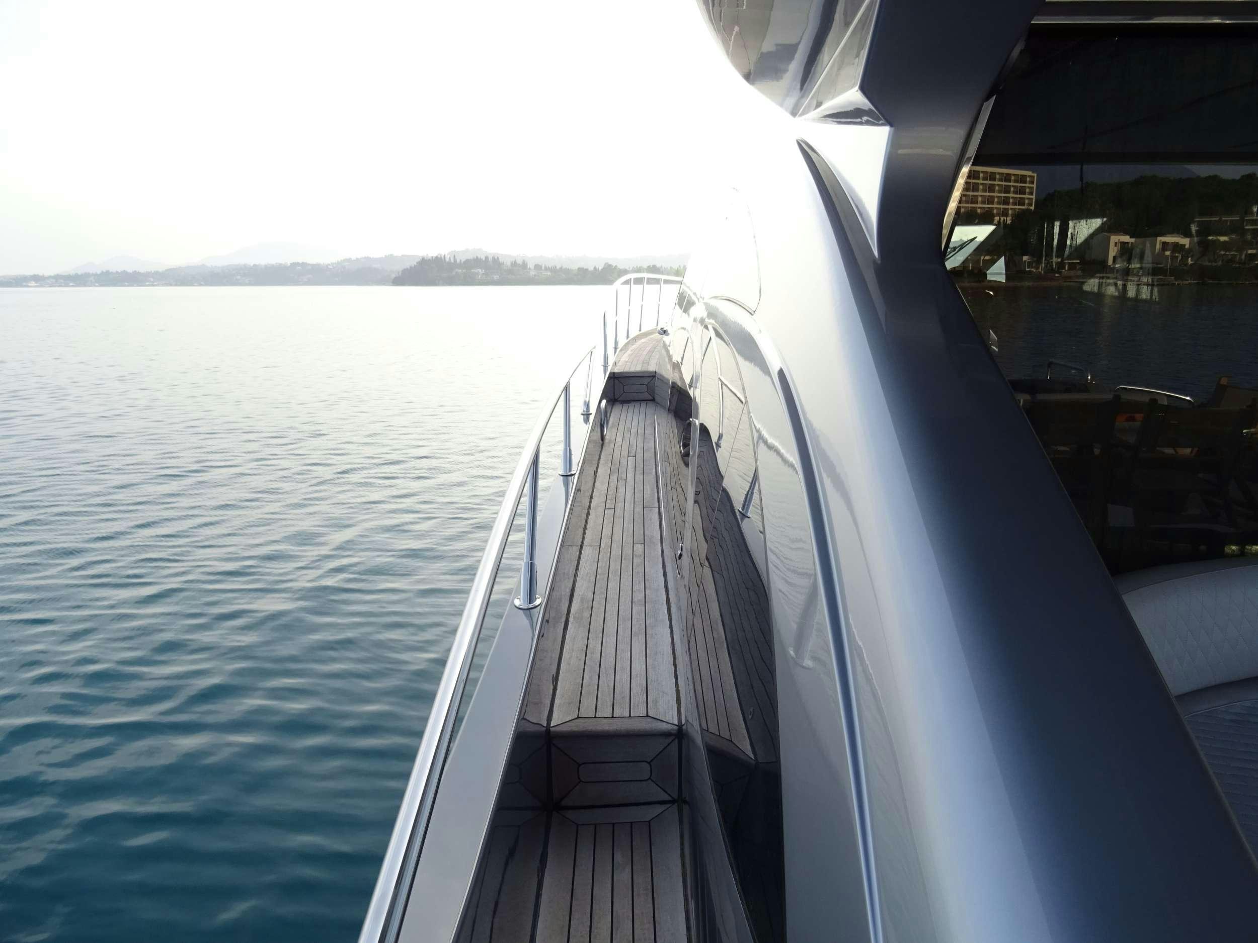 a long train on a bridge aboard SUPER TOY Yacht for Charter