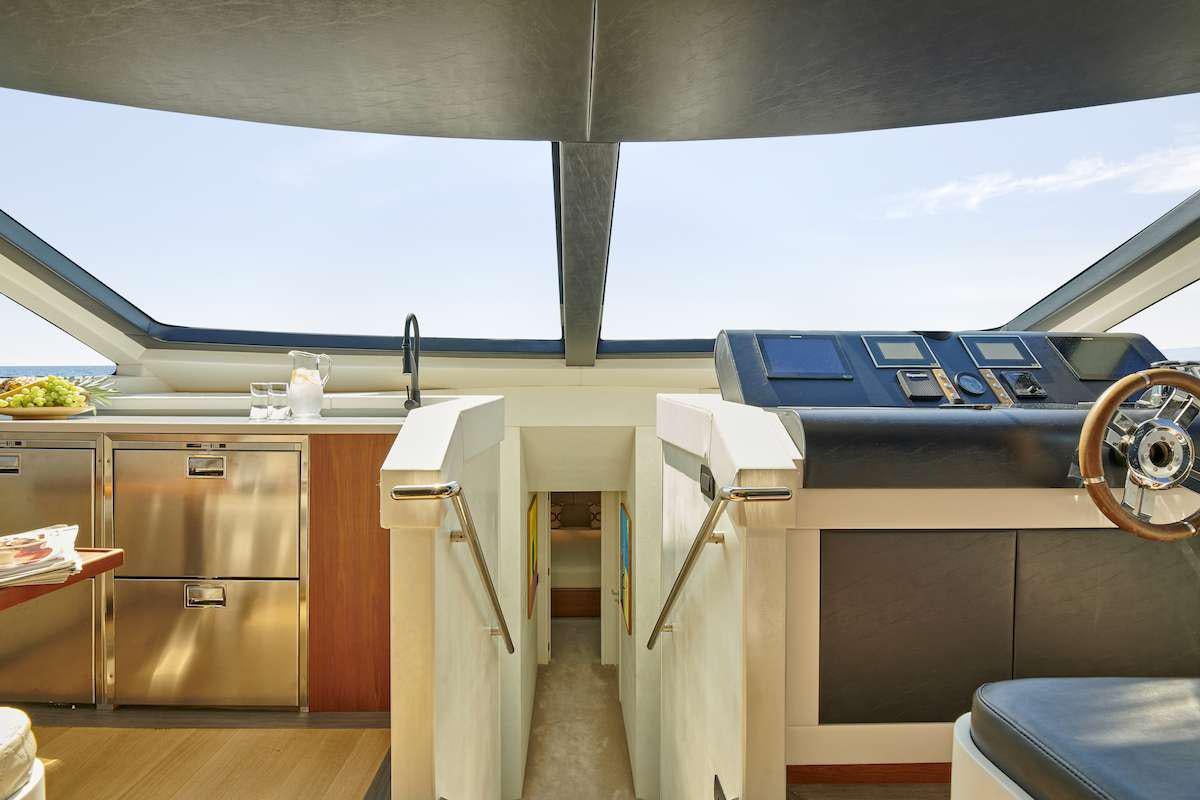 a boat in a room aboard LA FENICE Yacht for Charter