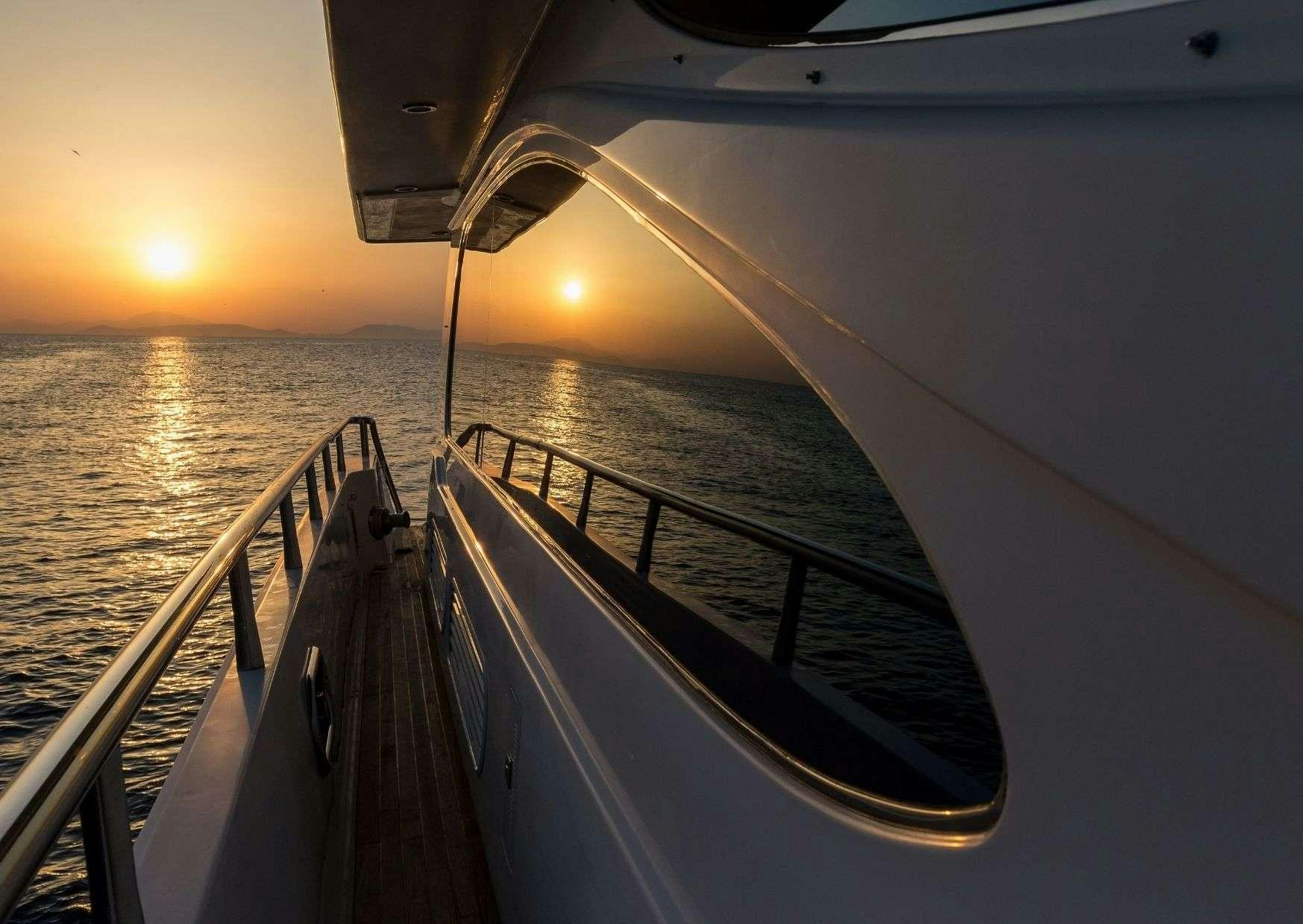 a boat on the water aboard MARLIN Yacht for Charter