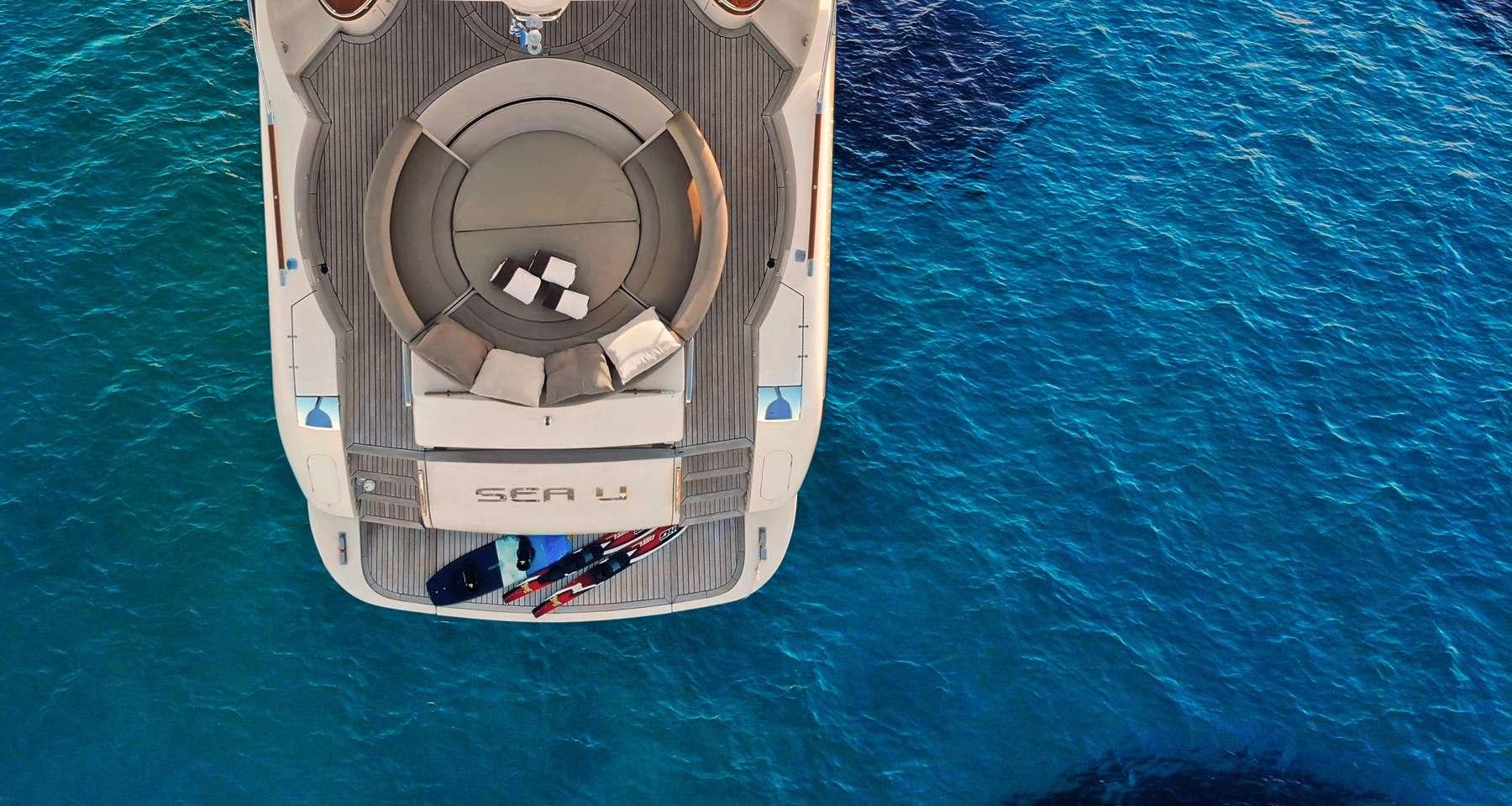 a ship in the water aboard SEA U Yacht for Charter