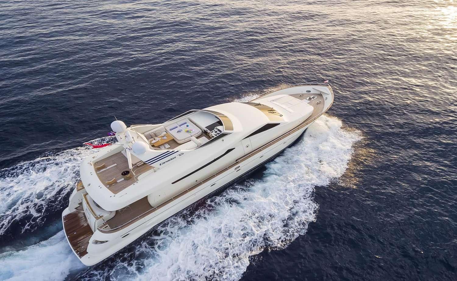 a space ship in the water aboard GORGEOUS Yacht for Charter