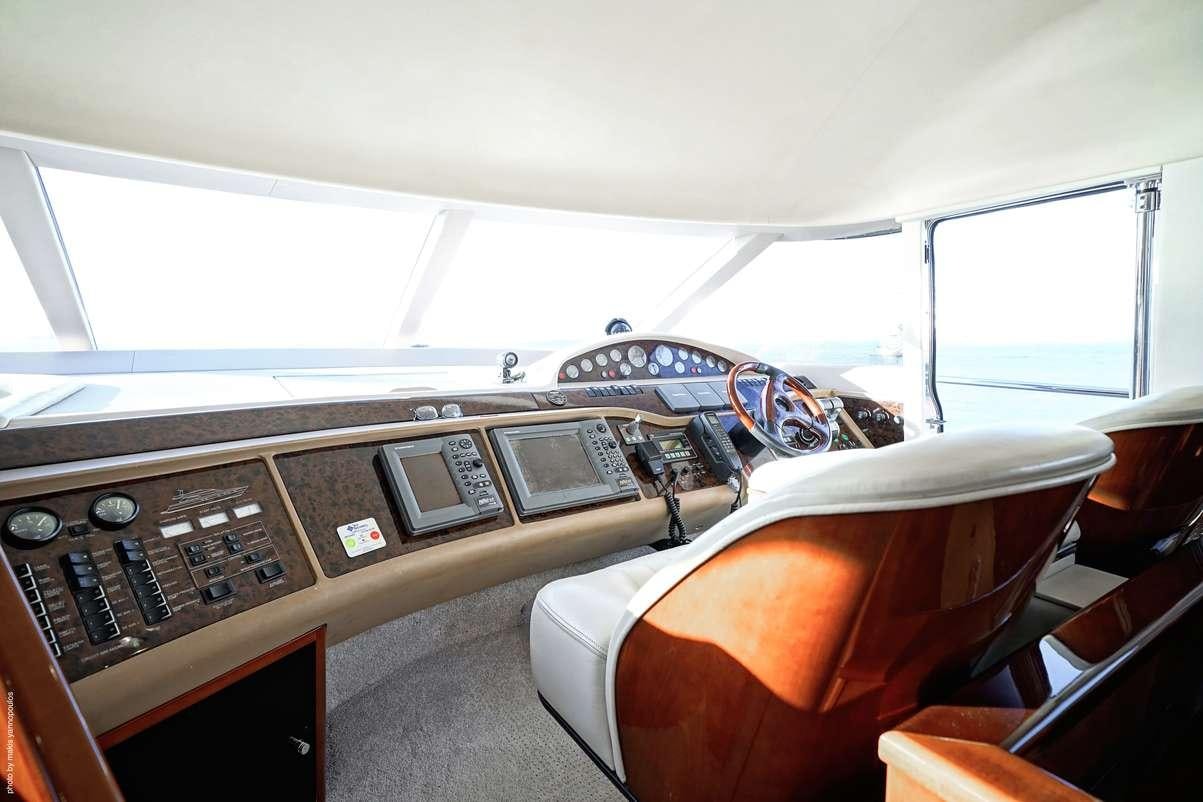 a control panel on a boat aboard DISTAR PRINCESS Yacht for Charter