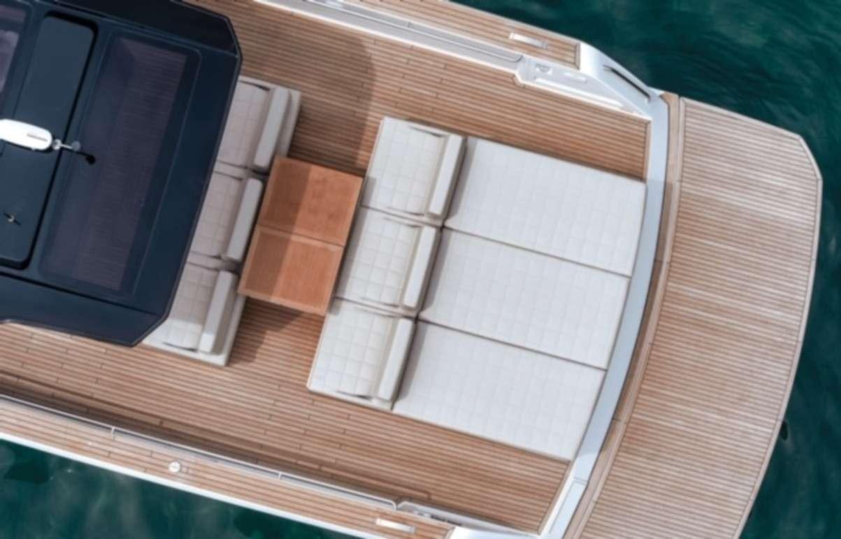 a group of wooden boxes aboard BABY D Yacht for Charter