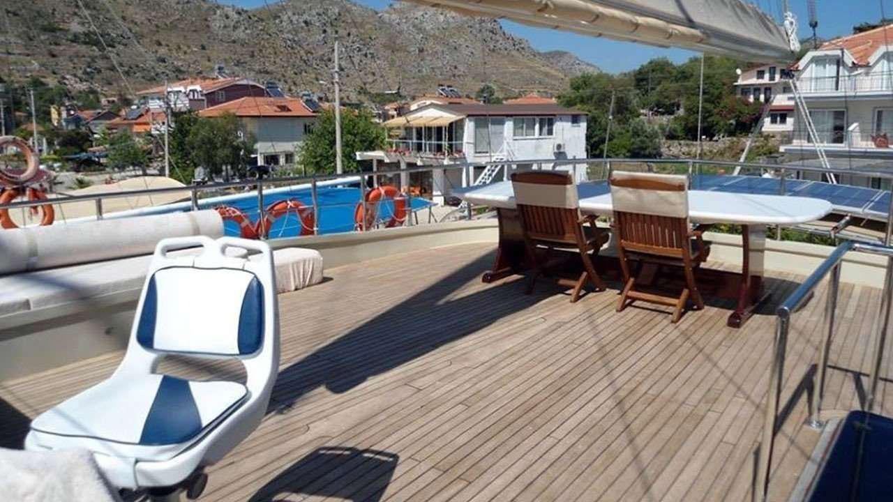 a group of people on a dock aboard M/S E.ARDA DENIZ Yacht for Charter