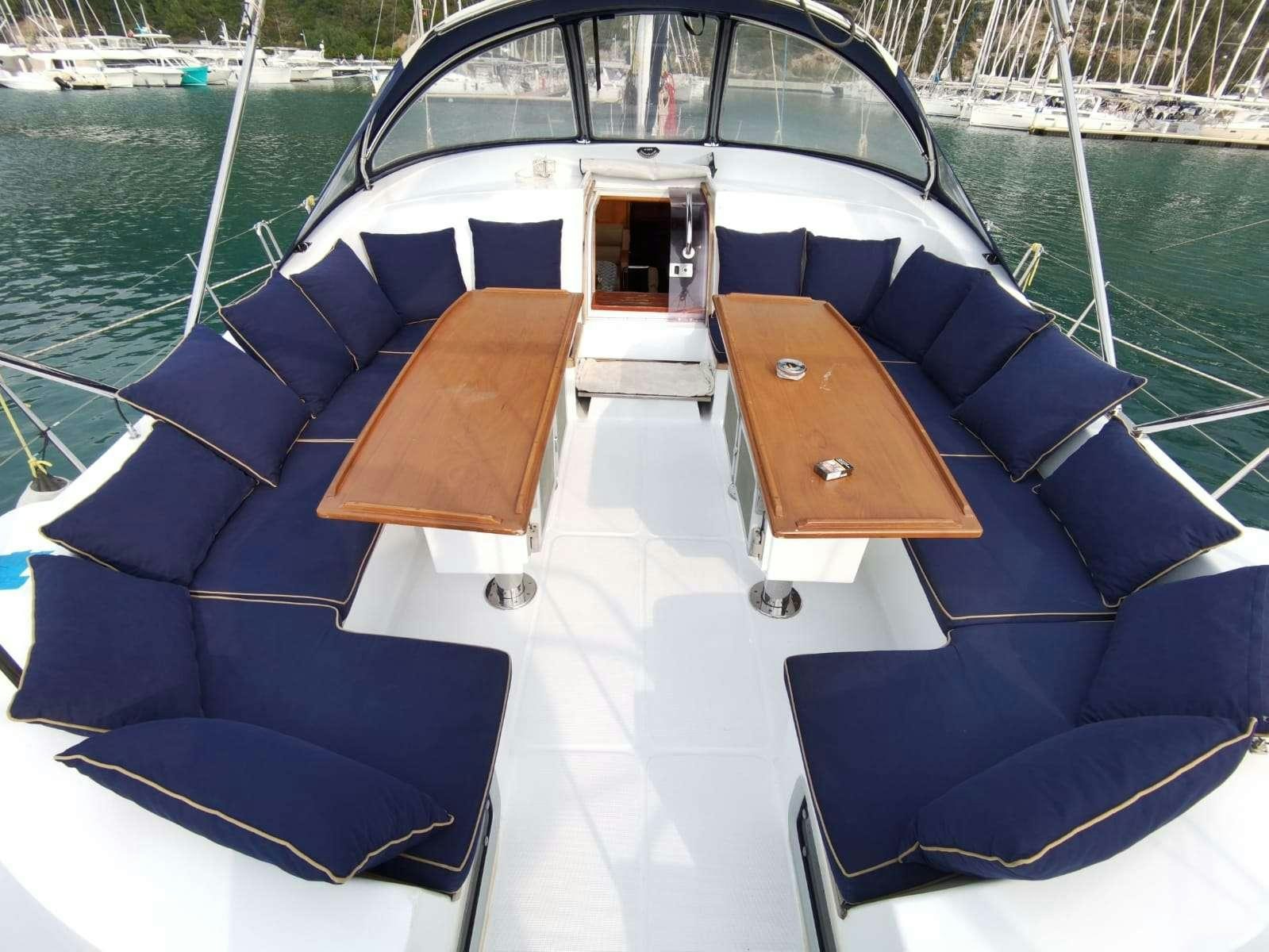 a boat on the water aboard BELLA Yacht for Charter