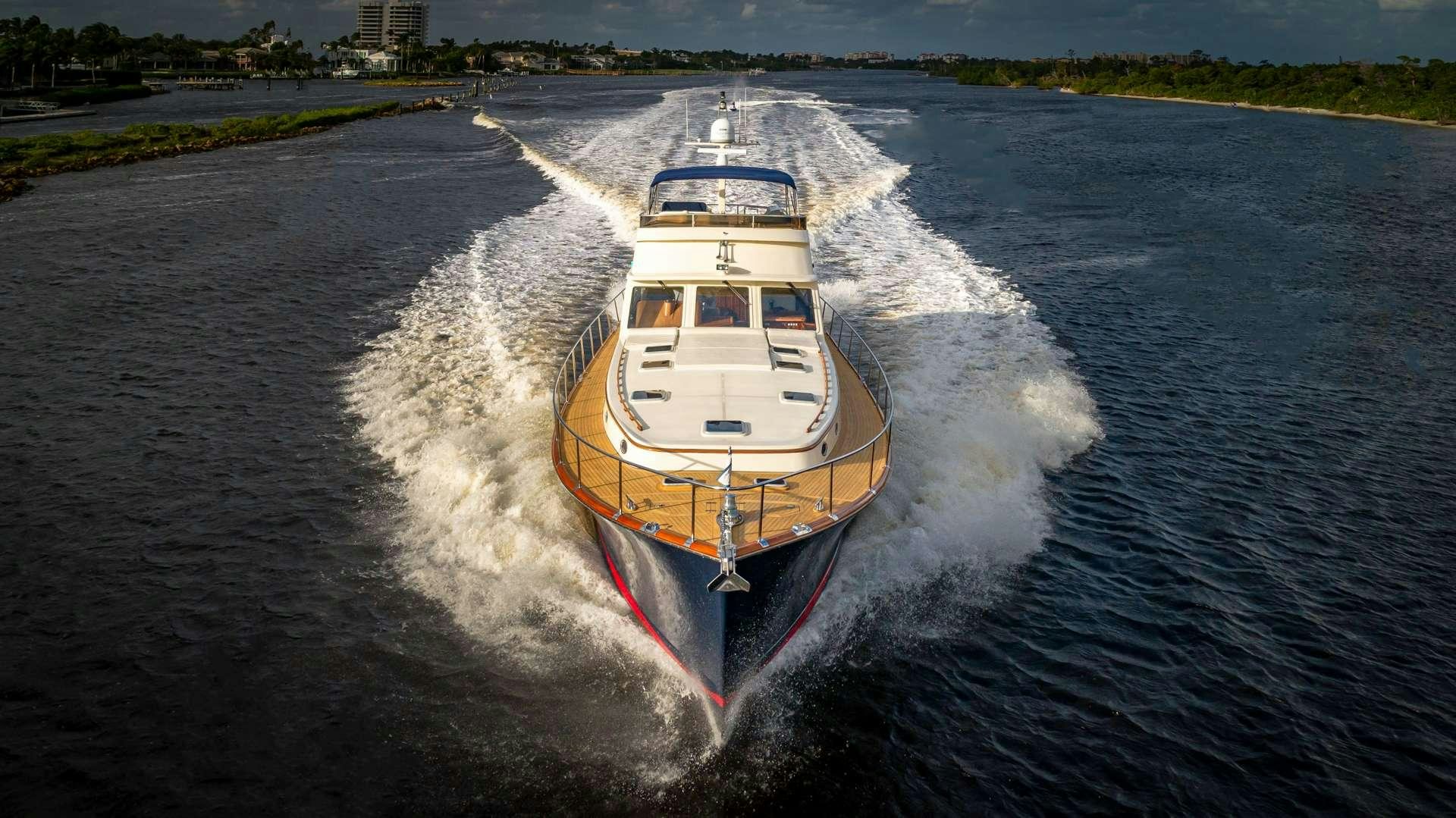 a boat on the water aboard FALCON Yacht for Charter