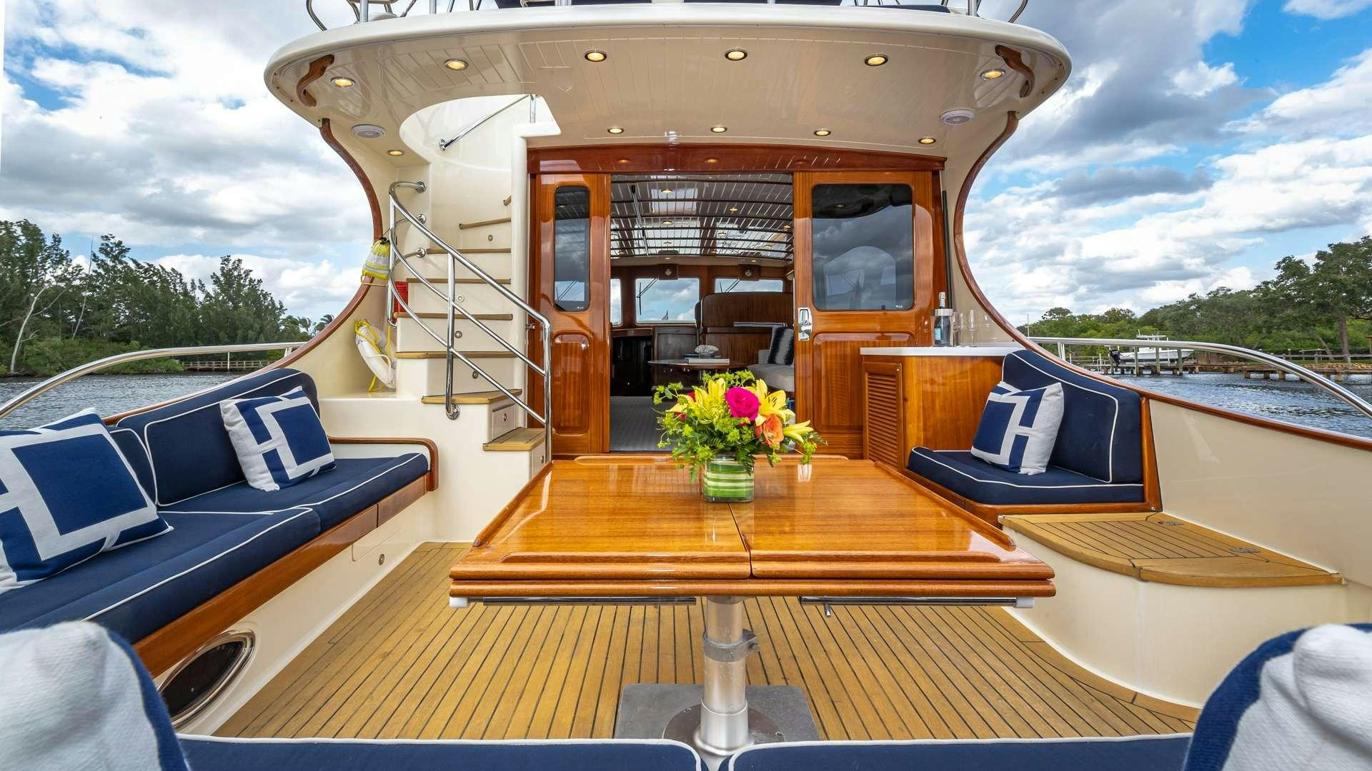 a boat on the water aboard FALCON Yacht for Charter