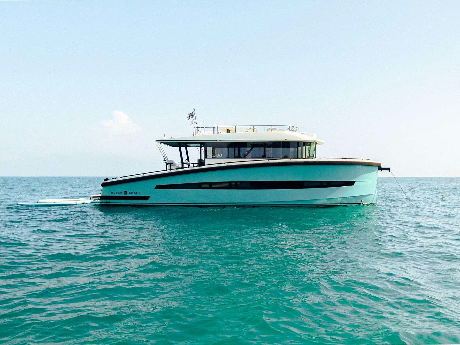 a boat in the water aboard GO N HOT Yacht for Charter