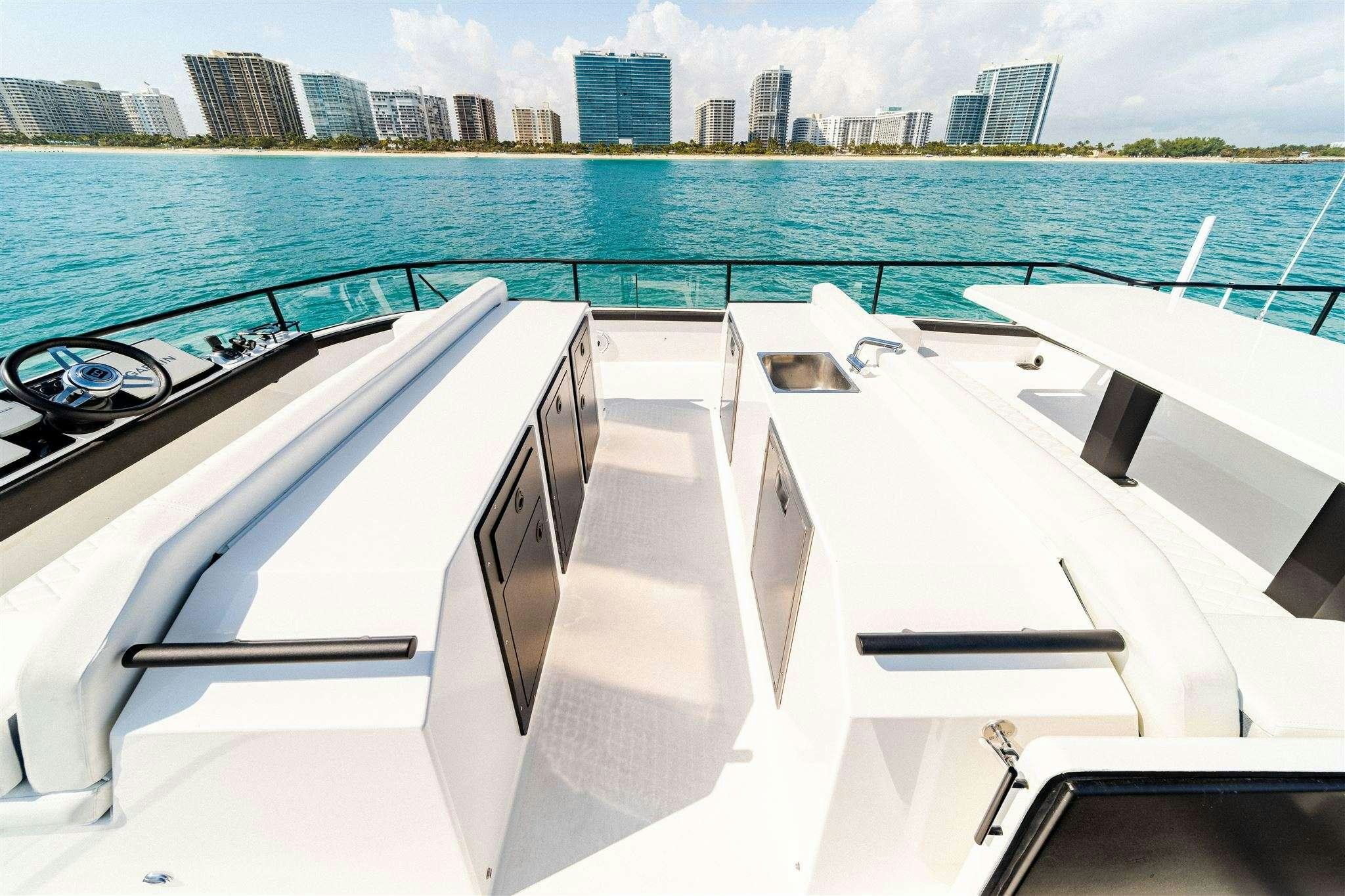 a boat on the water aboard GO N HOT Yacht for Charter