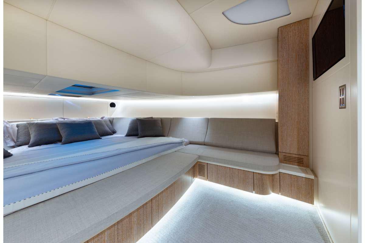 a room with bunk beds aboard JANINA Yacht for Charter