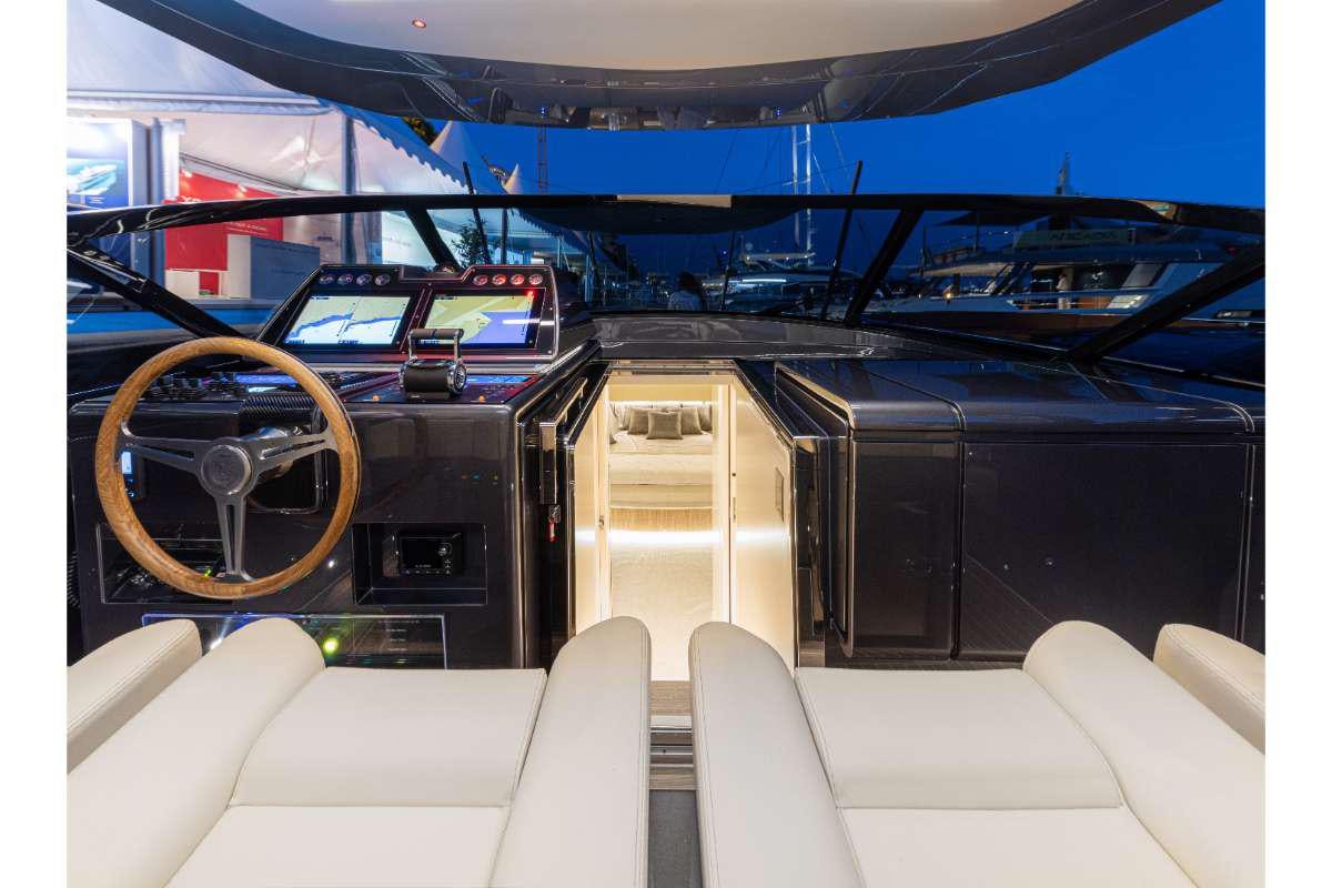 inside of a car aboard JANINA Yacht for Charter