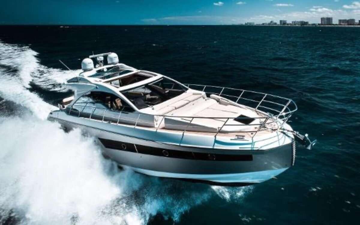 a boat on the water aboard CORSAIR Yacht for Charter