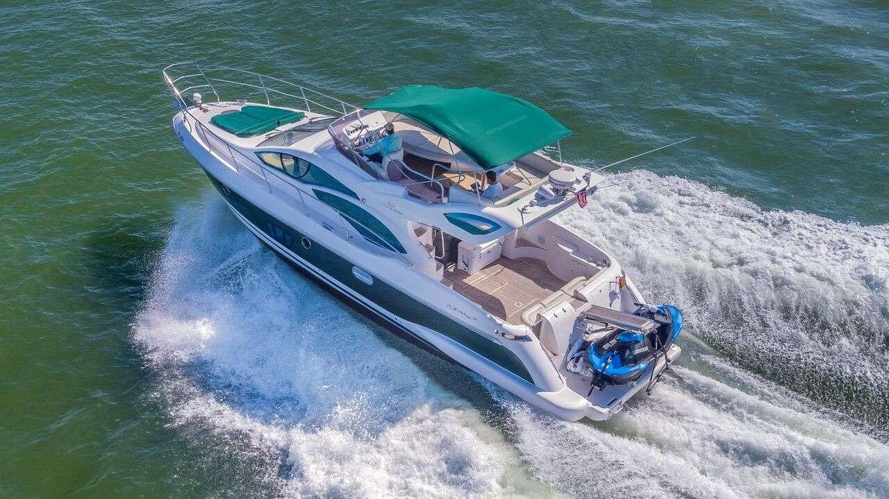 a boat on the water aboard TINA Yacht for Charter