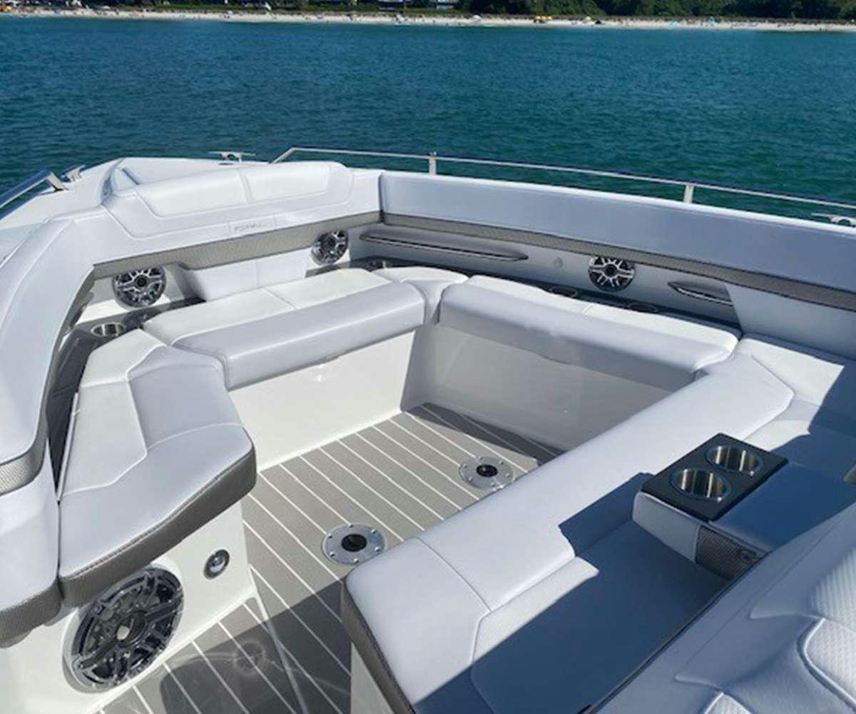 a boat on the water aboard Life Is Good Yacht for Charter