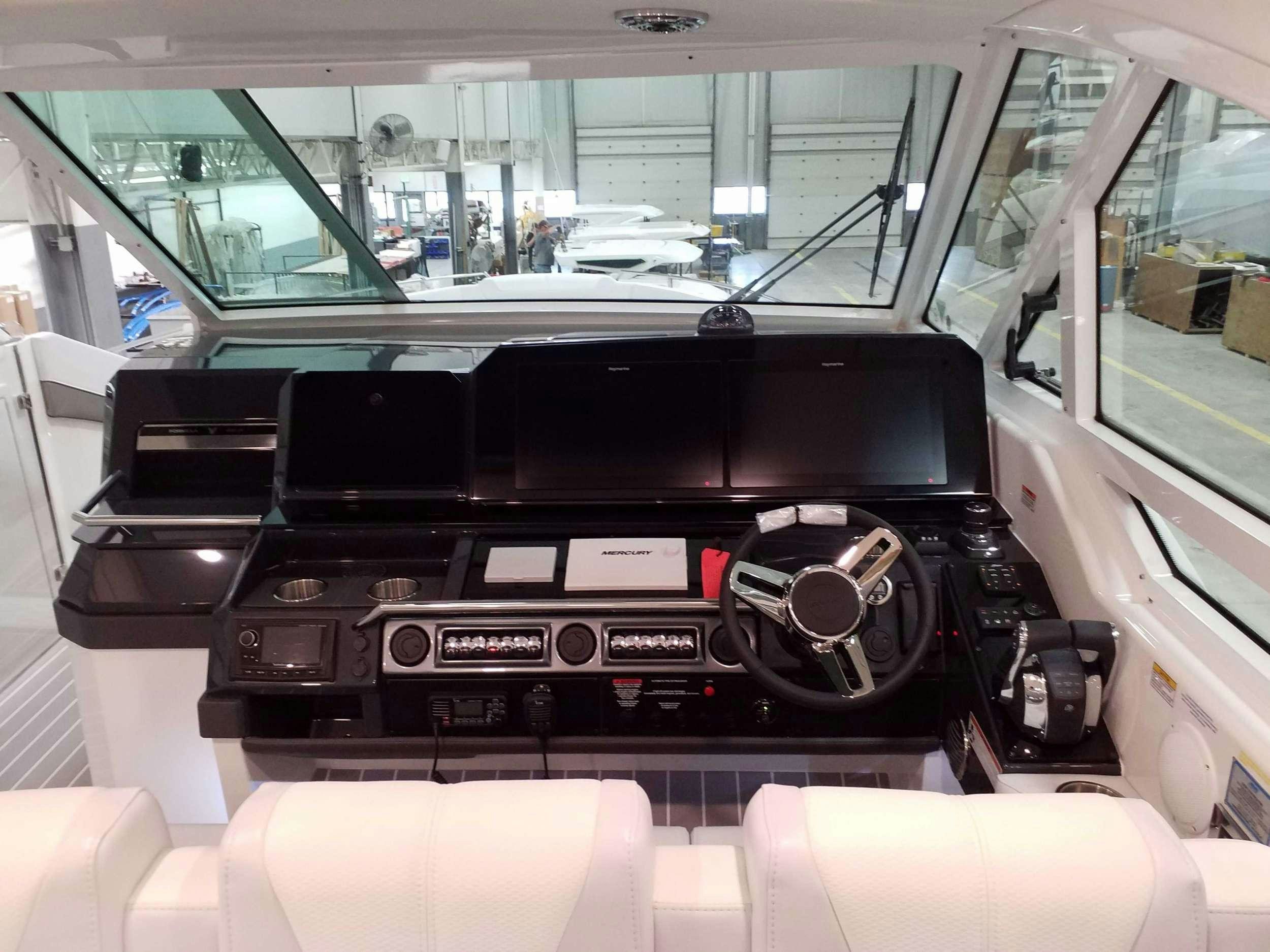 inside of a car aboard Life Is Good Yacht for Charter