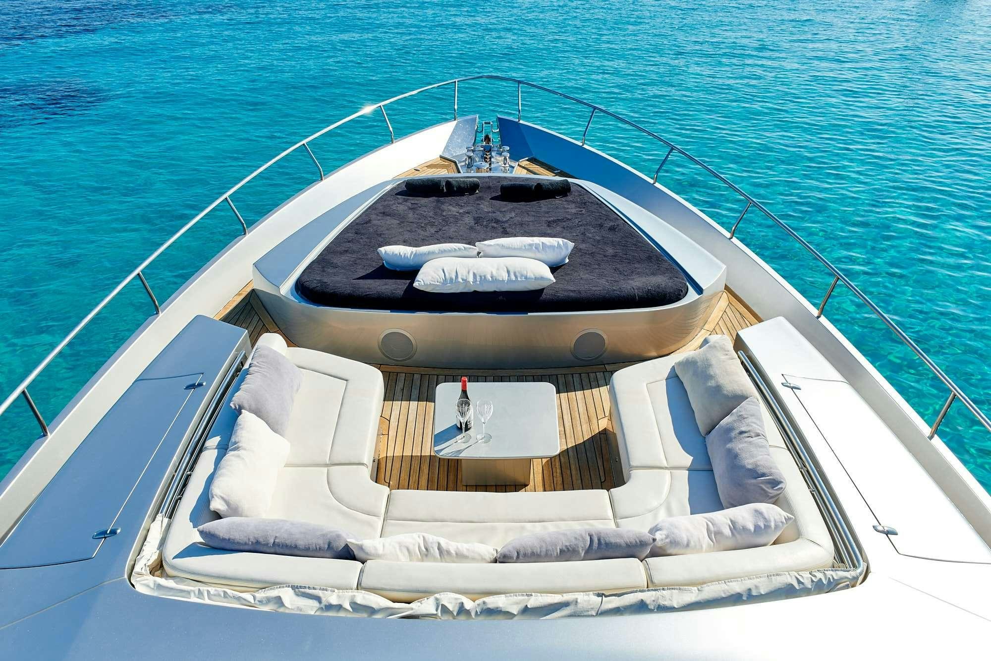 a boat on the water aboard HALLEY Yacht for Charter