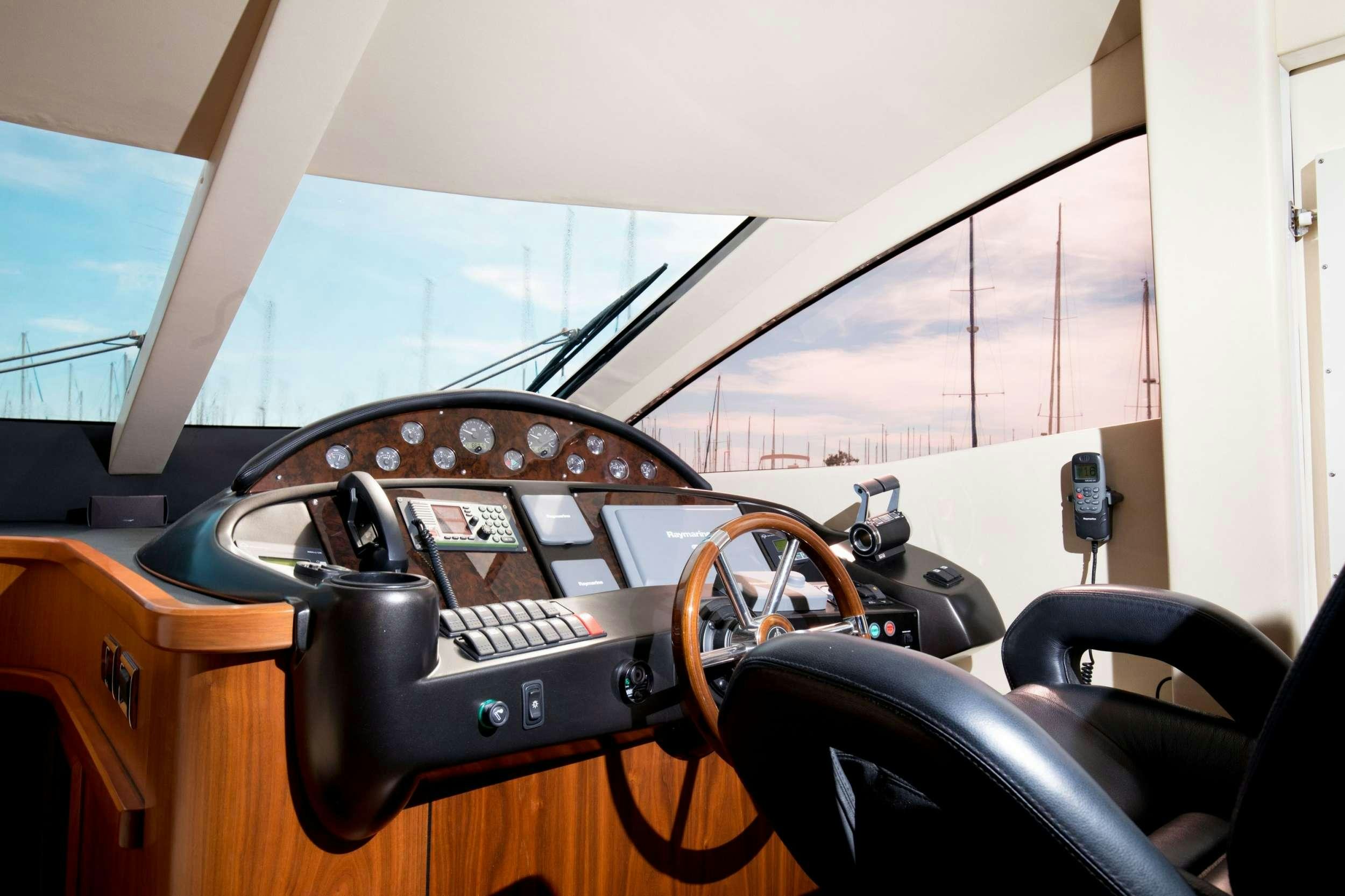 the inside of a vehicle aboard MEDITERRANI IV Yacht for Charter
