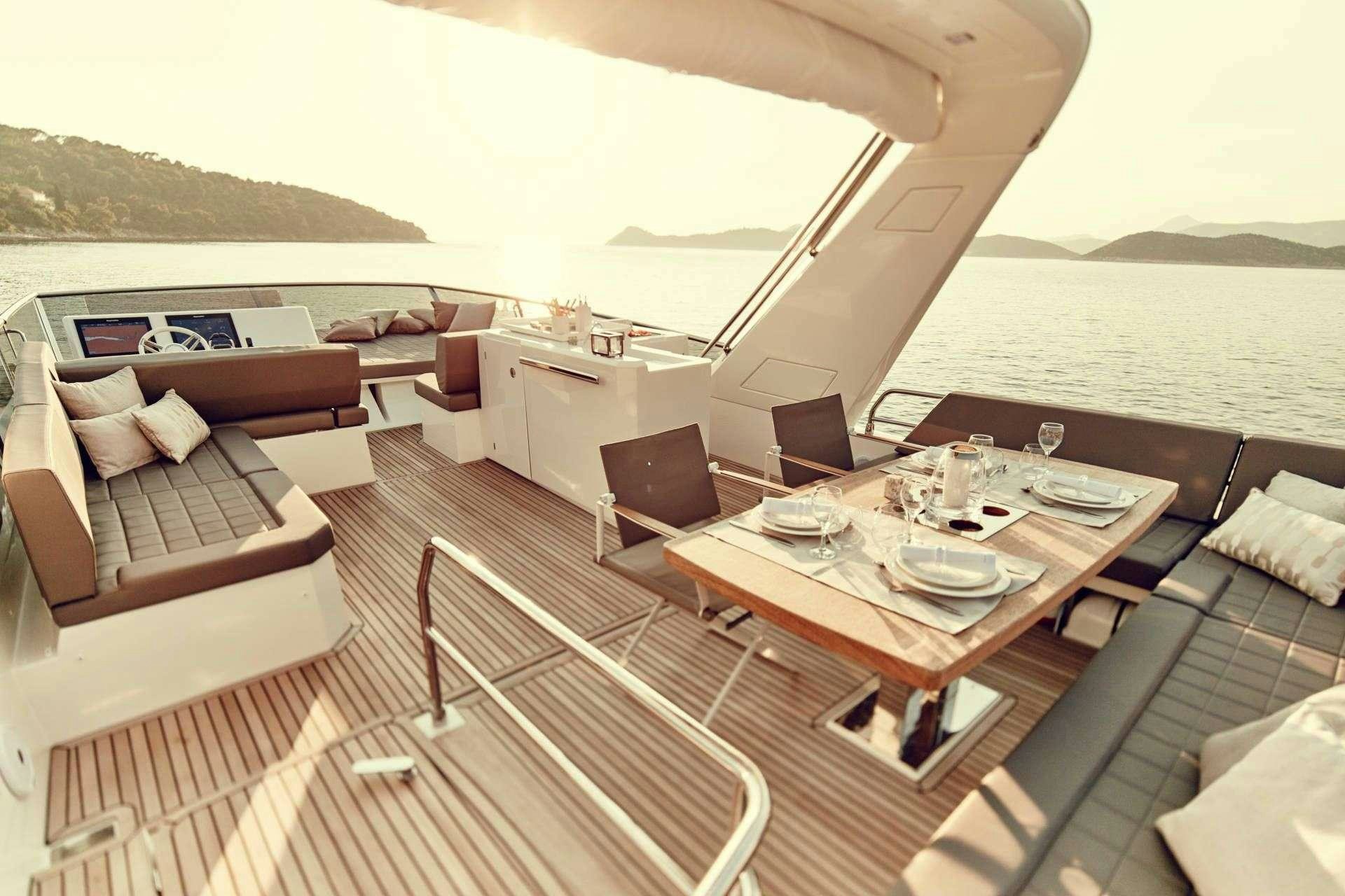 a boat on the water aboard MO&EUML;T Yacht for Charter