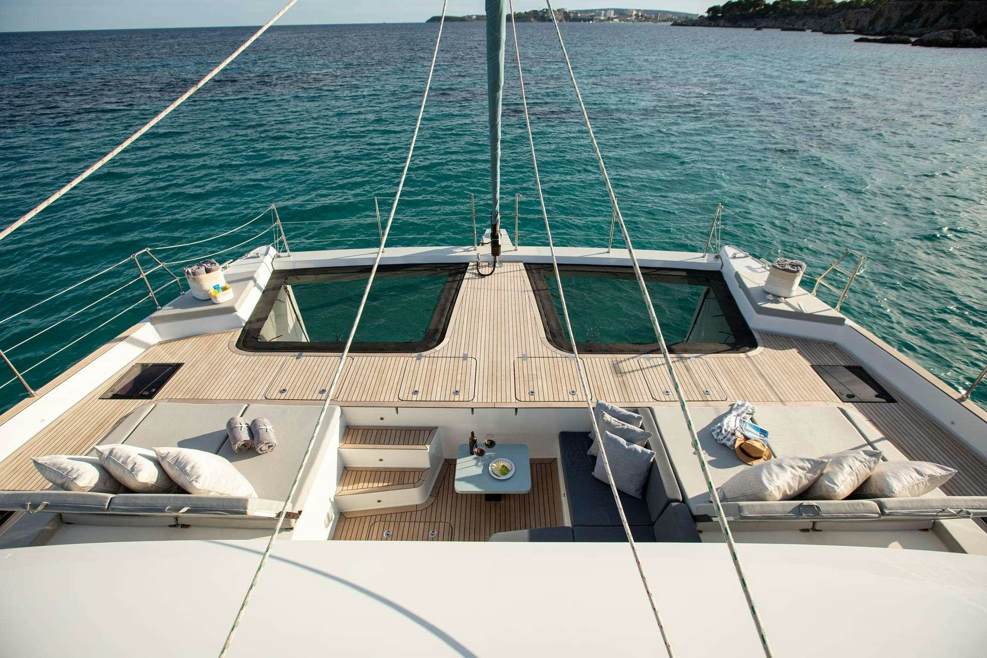 a boat on the water aboard SUNBREEZE Yacht for Charter
