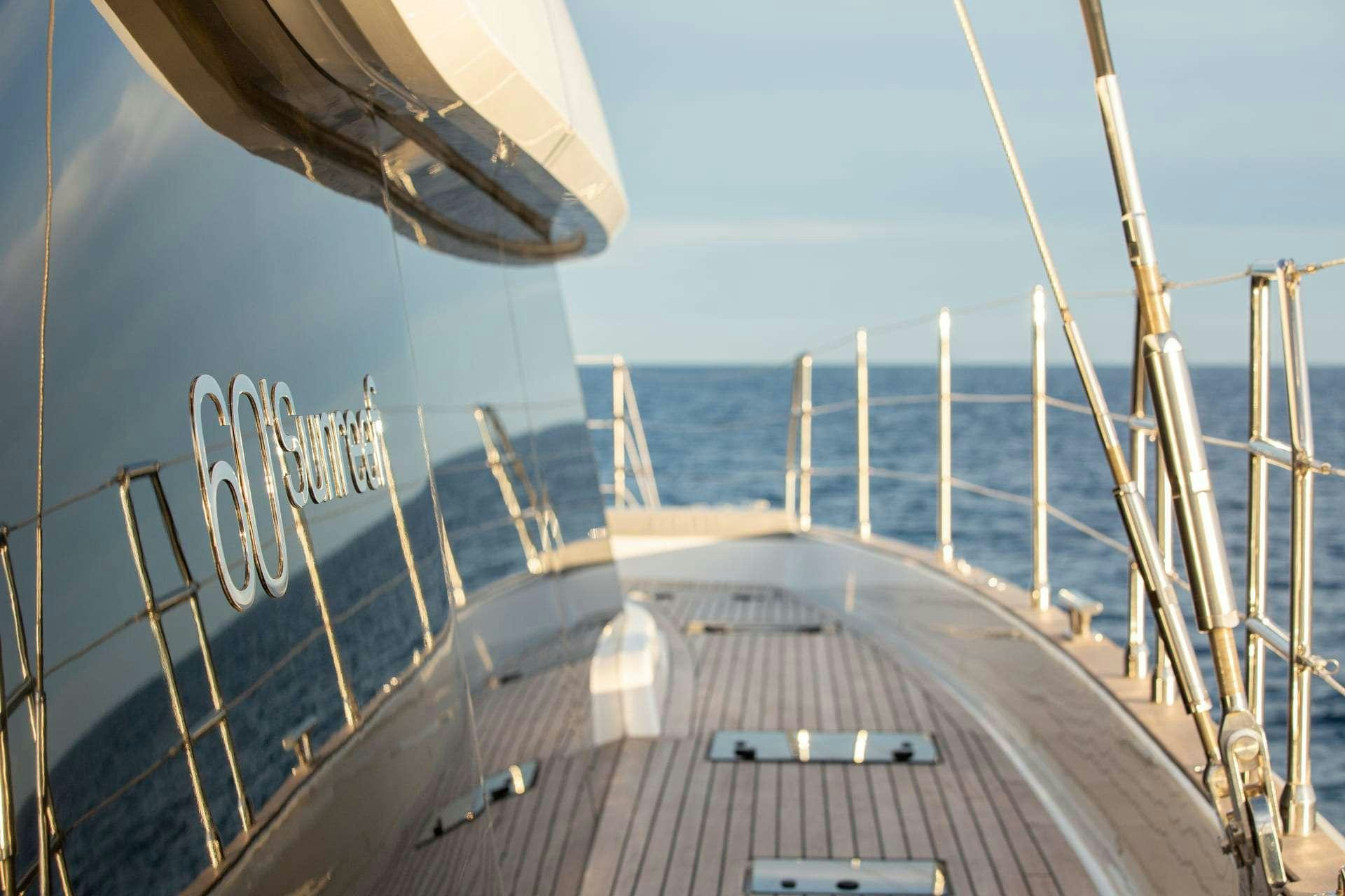 a boat on the water aboard SUNBREEZE Yacht for Charter