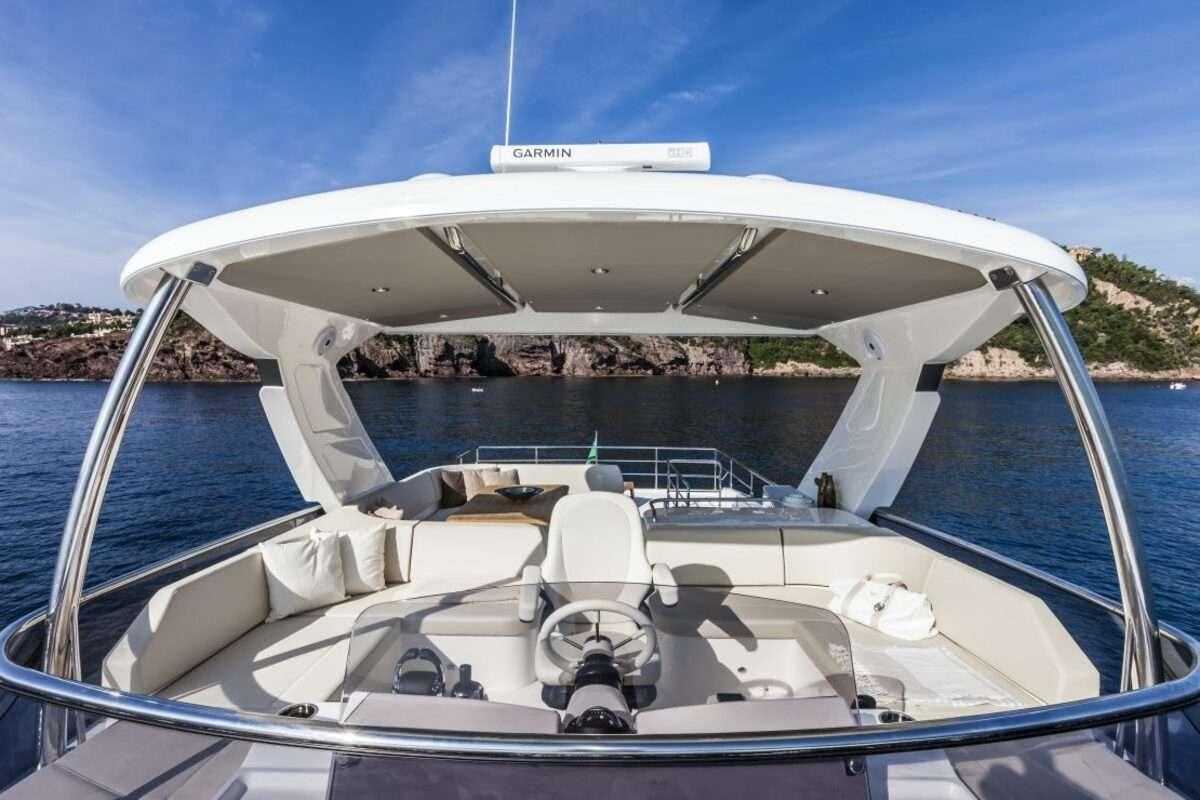 a boat on the water aboard MAYBE5 Yacht for Charter