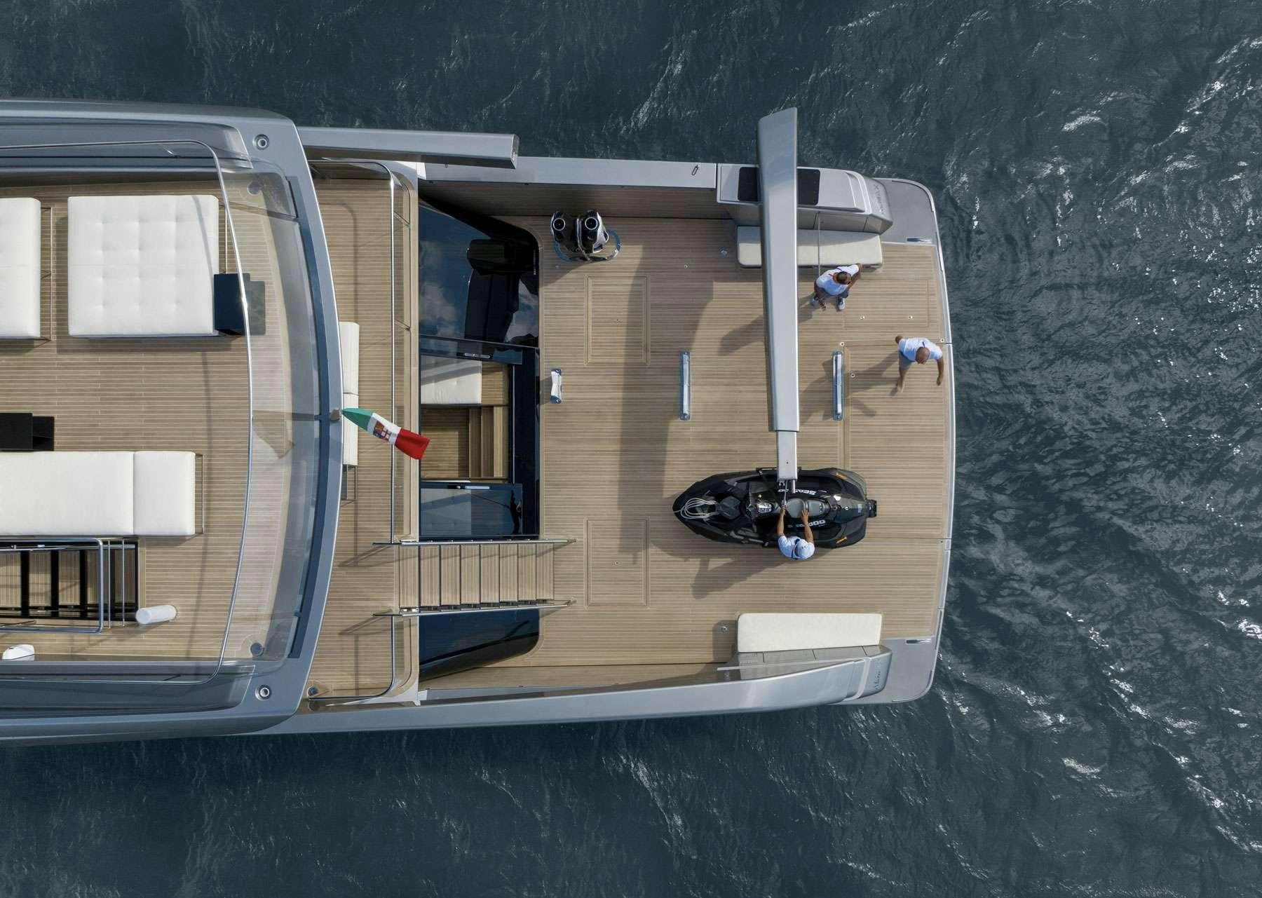 a house with a lawnmower and a lawnmower aboard ALMAX Yacht for Charter