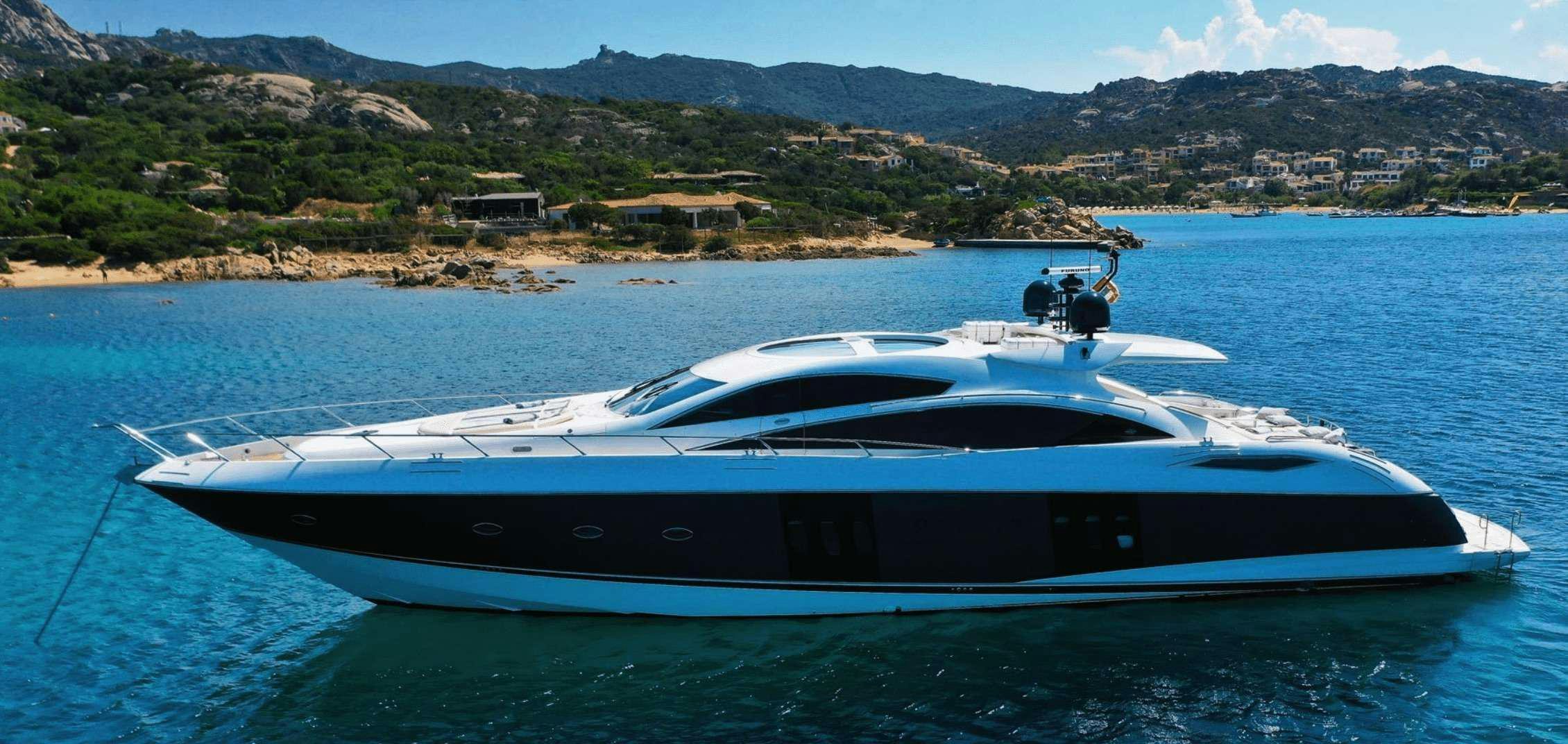a boat on the water aboard LIGHT BLUE Yacht for Charter