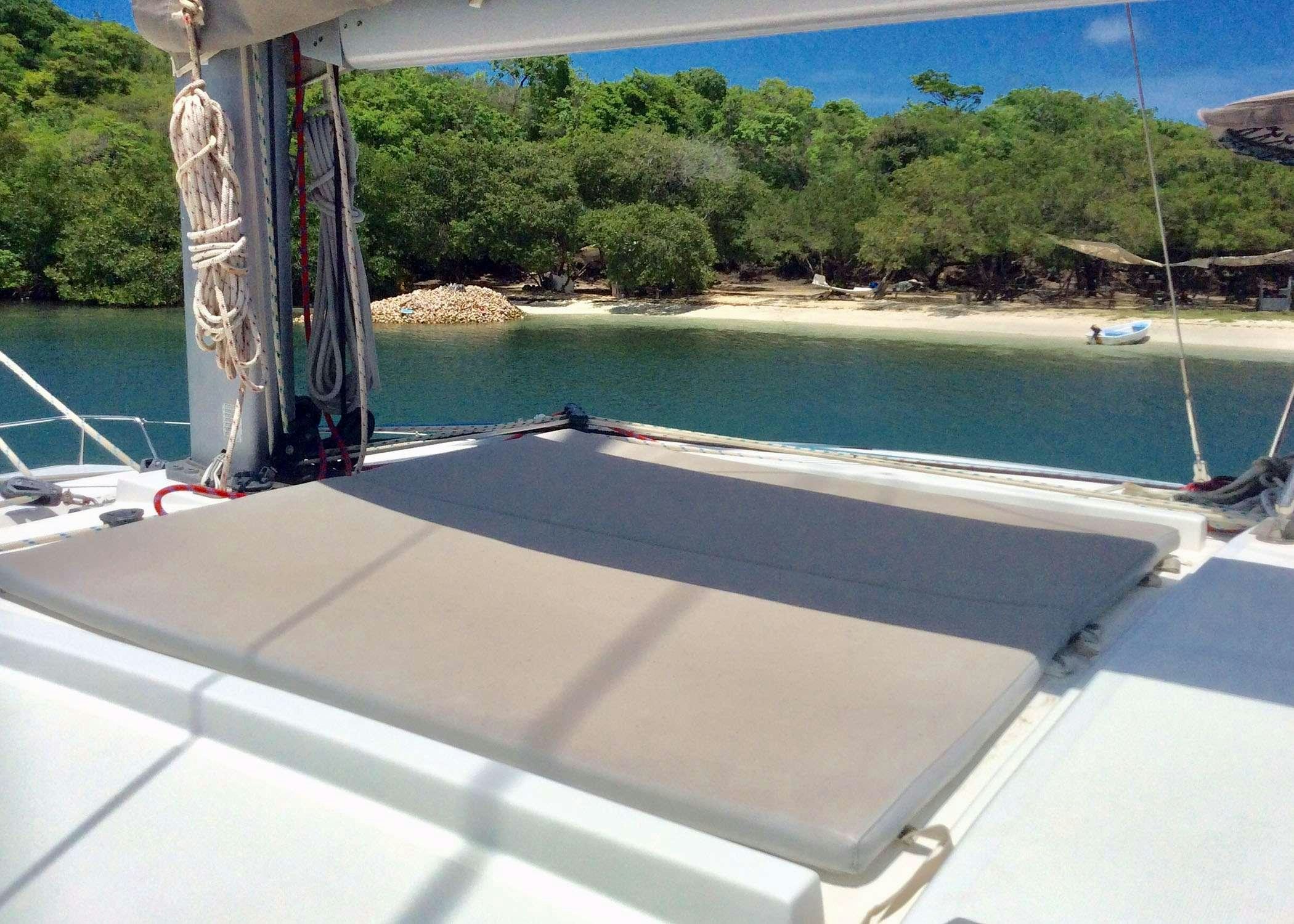 a boat on a body of water aboard Raiatea Yacht for Charter