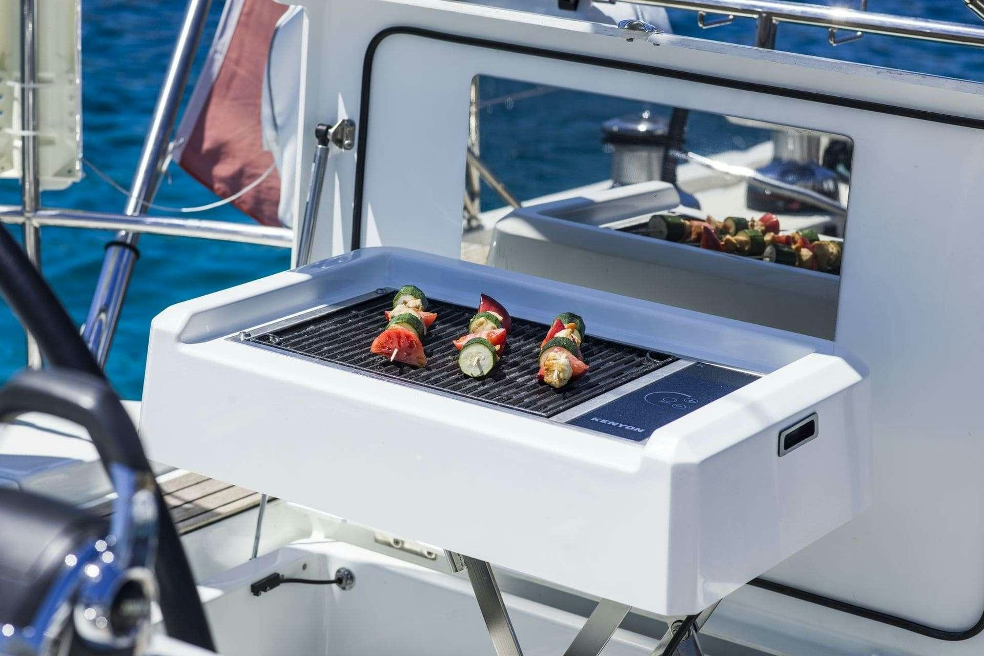 a group of toys on a boat aboard THEA Yacht for Charter