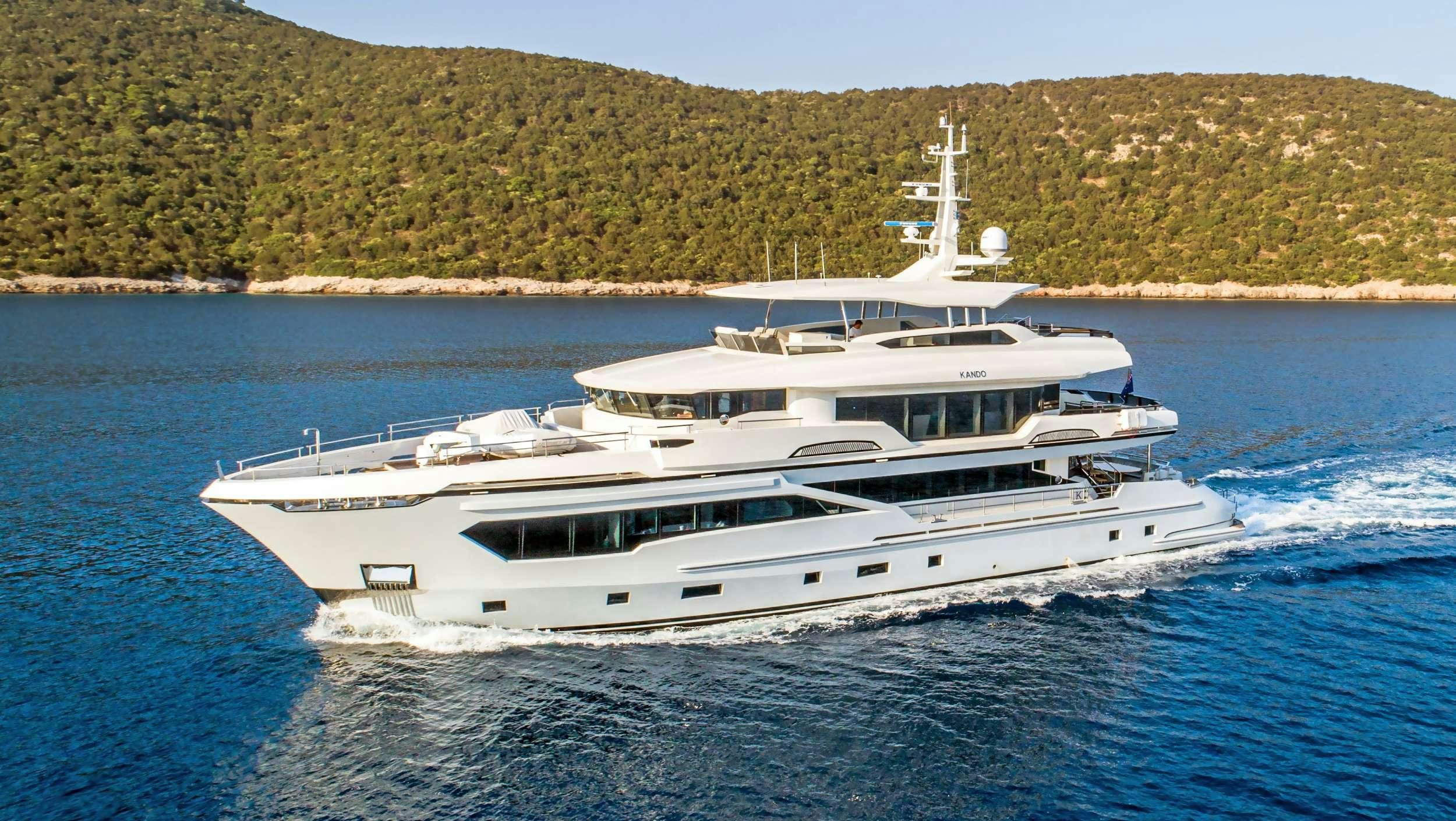 a boat on the water aboard LADY CAROLINE Yacht for Charter