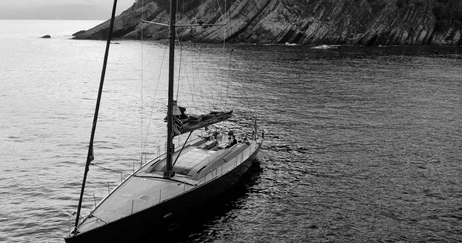 a boat in the water aboard AORI Yacht for Charter