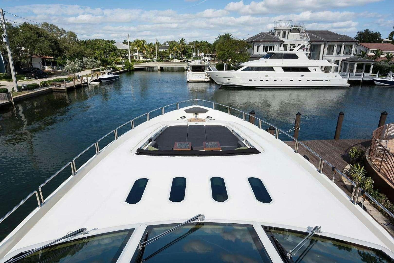 a boat in the water aboard ENCORE Yacht for Charter