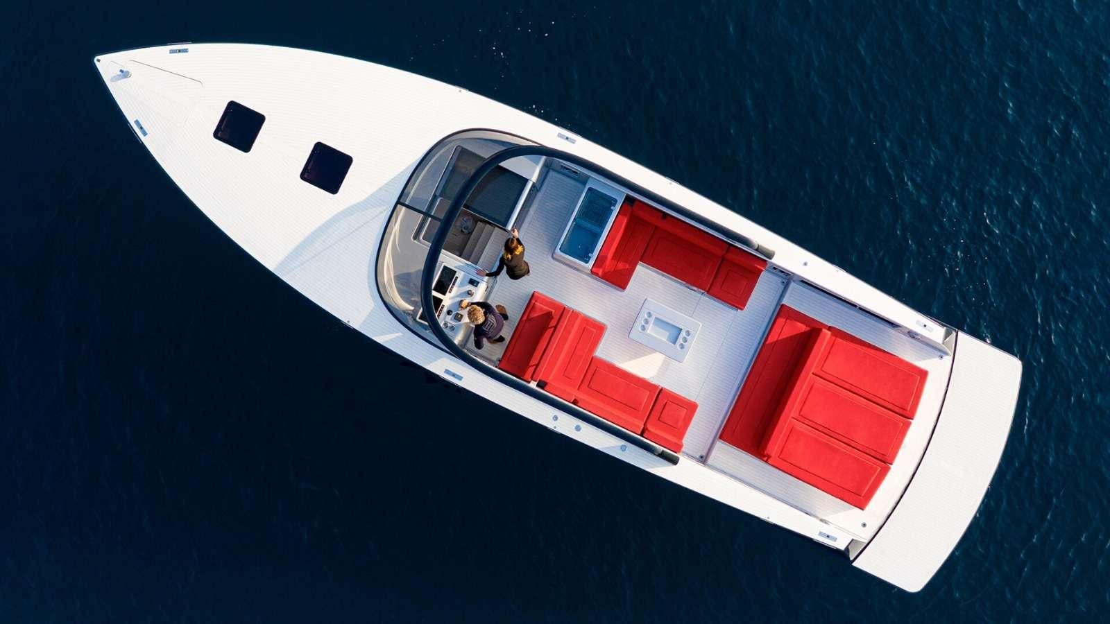a space ship in the ocean aboard 48 Van Dutch  Yacht for Charter