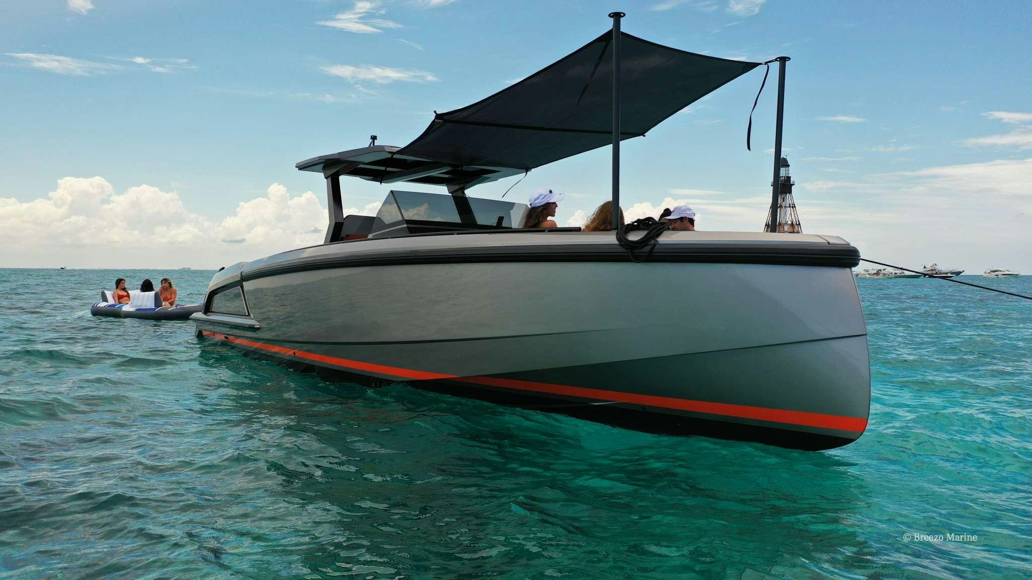 a boat in the water aboard Money Penny  Yacht for Charter