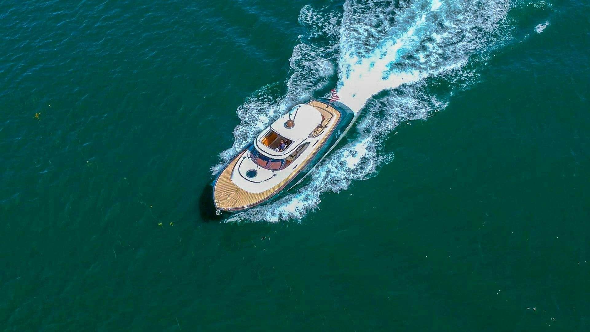 a boat on the water aboard GUCCI Yacht for Charter