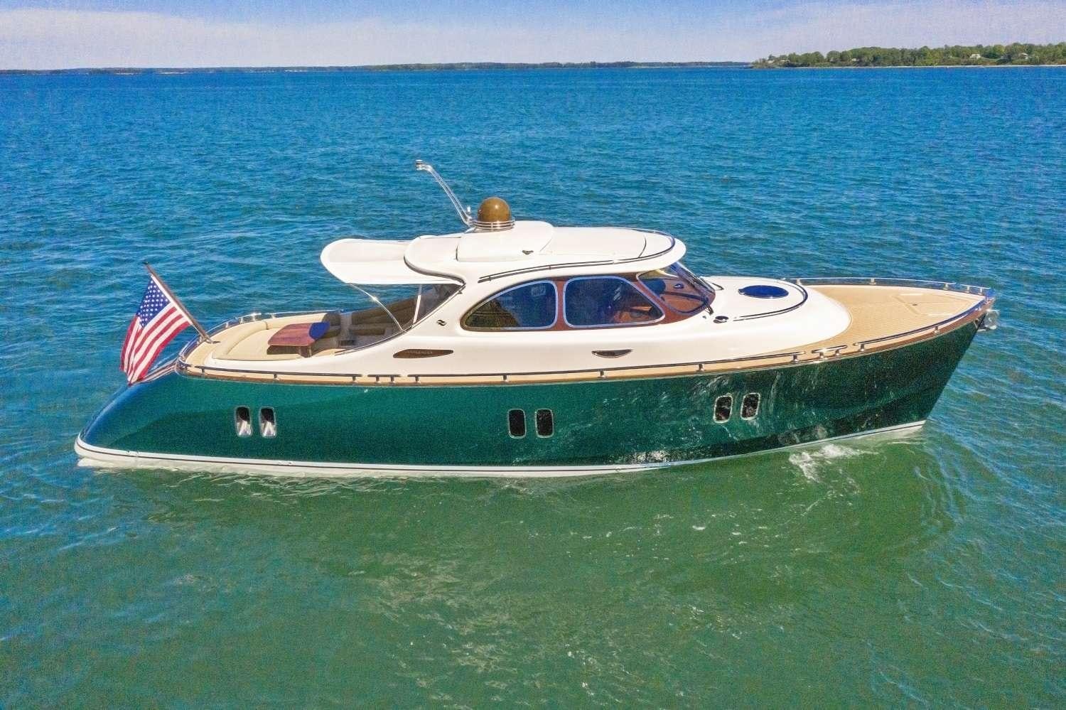 a boat in the water aboard GUCCI Yacht for Charter