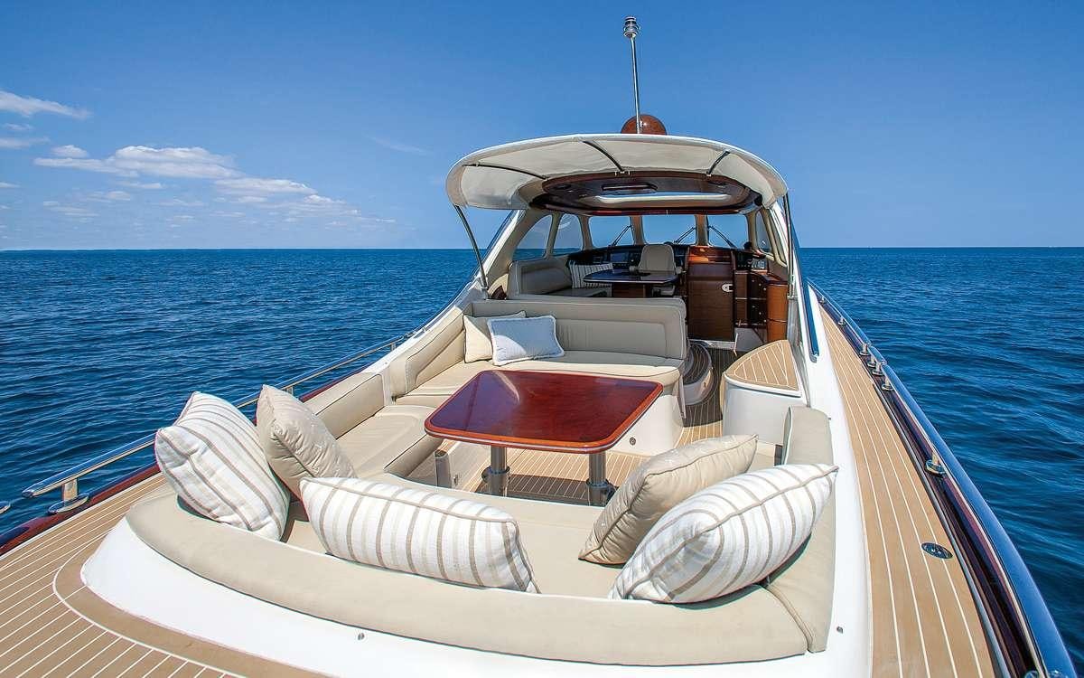 a boat on the water aboard GUCCI Yacht for Charter