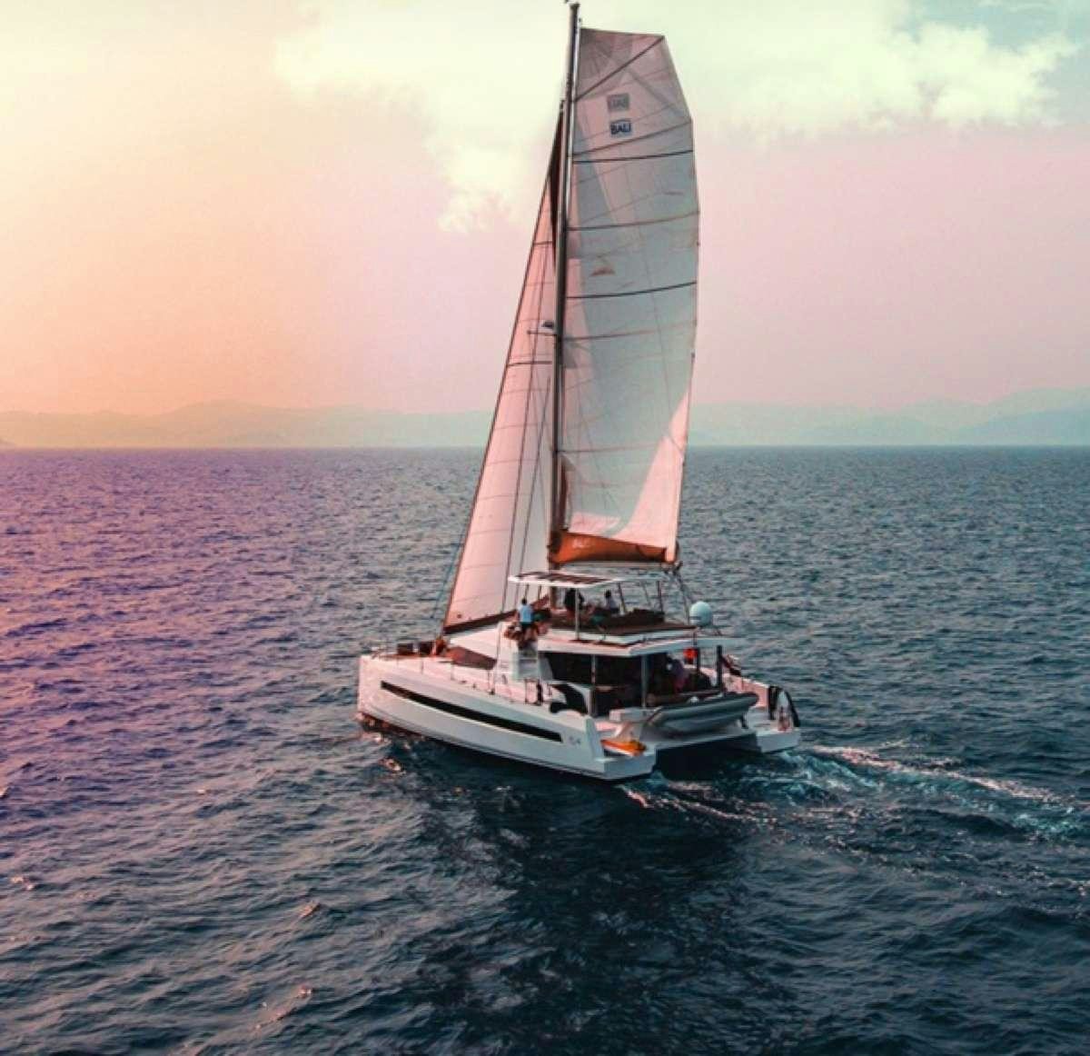 a sailboat on the water aboard ATREYU Yacht for Charter