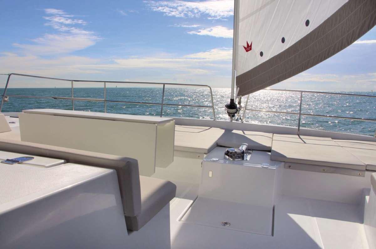 a boat on the water aboard ATREYU Yacht for Charter