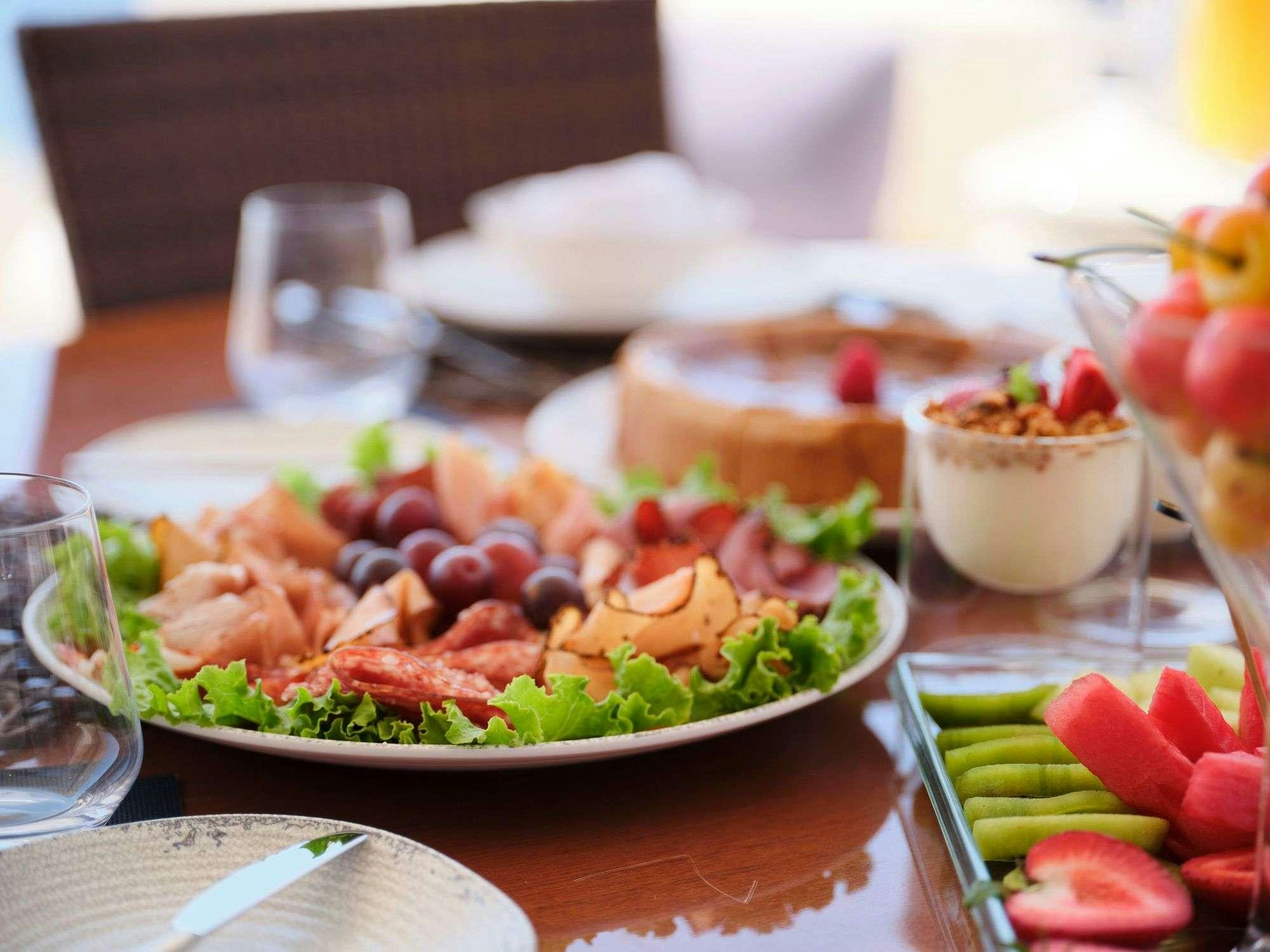 a plate of food aboard ESTIA YI Yacht for Charter