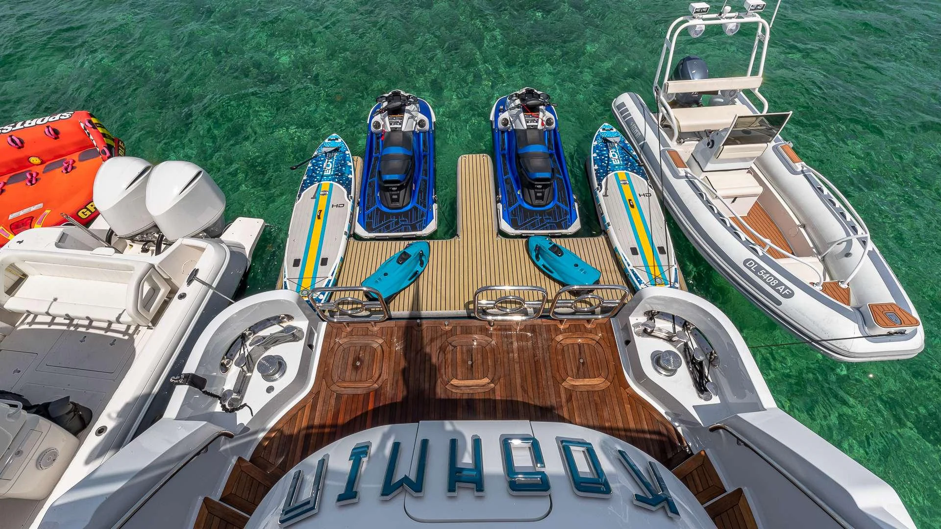 a boat with a large body of water in the background aboard KASHMIR Yacht for Charter